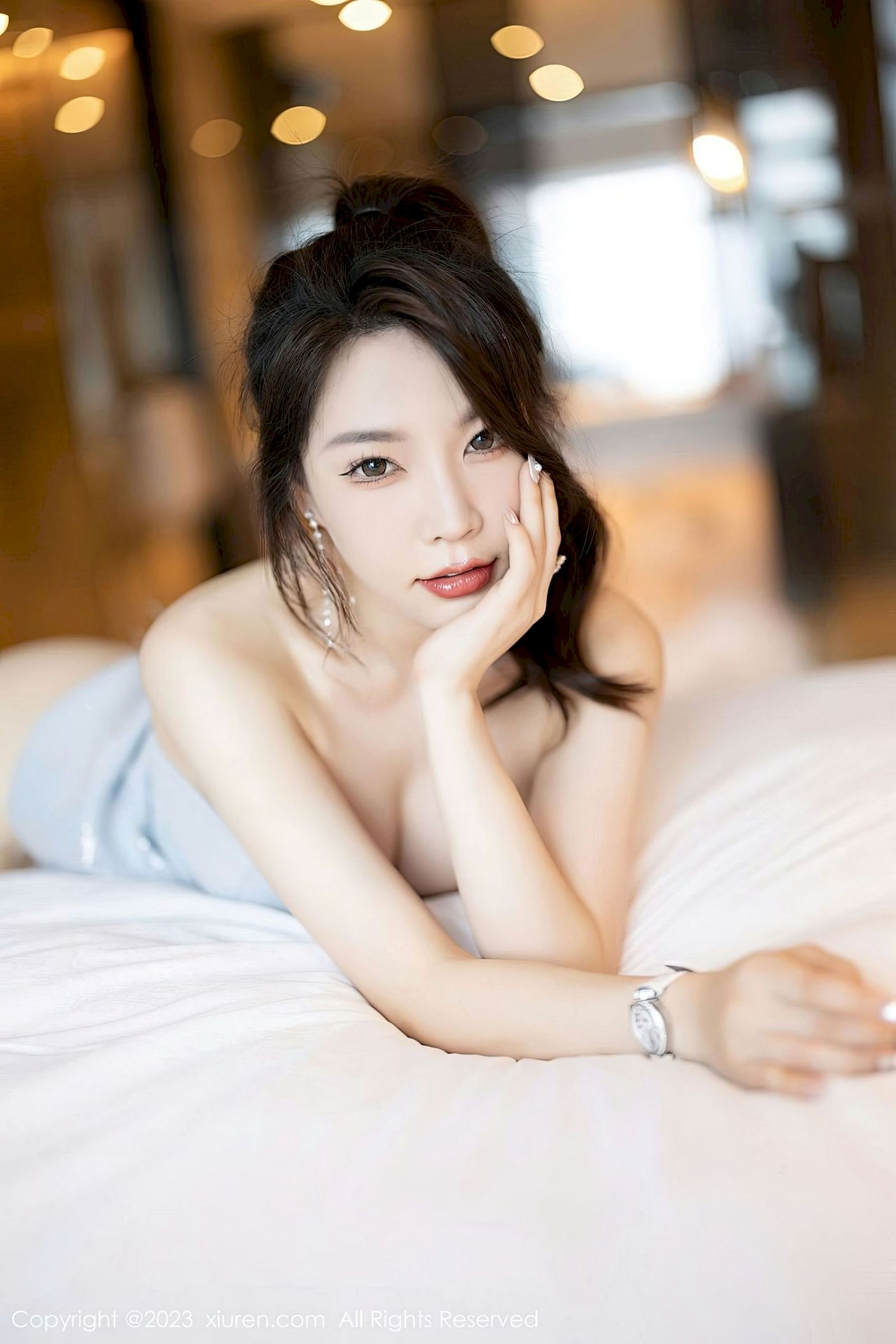 图片[17]-[XiuRen秀人网] No.6557 徐莉芝Booty – 连身短裙+诱人灰丝性感写真-小爱·美女部落