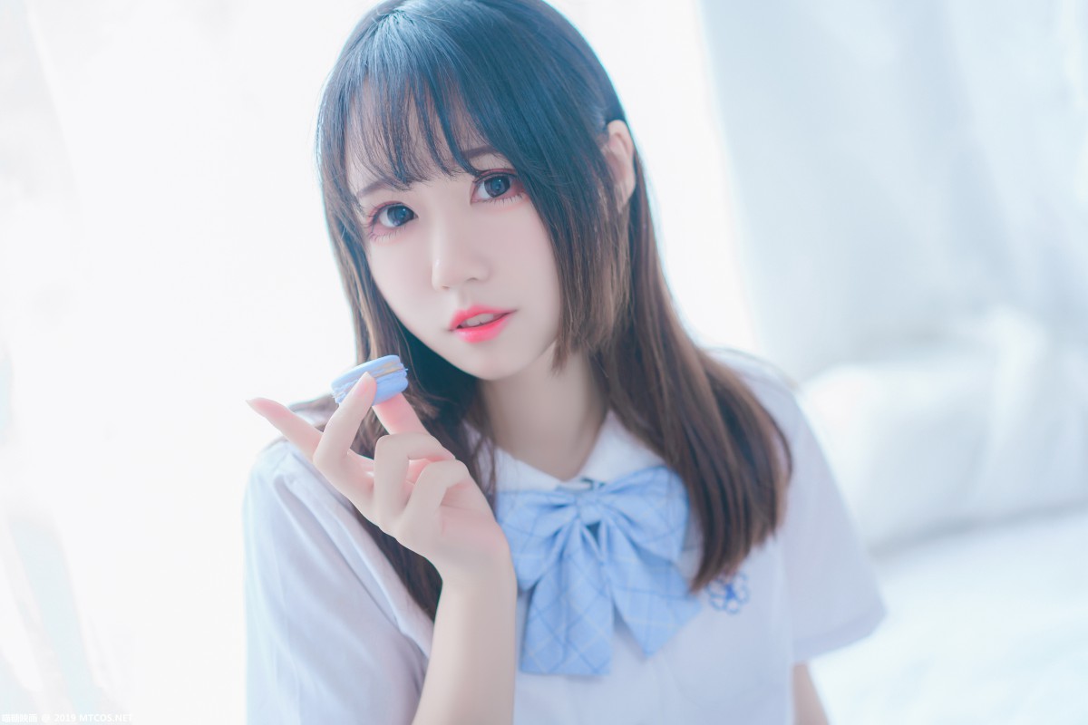 图片[3]-[喵糖映画]VOL.019 蓝白梦幻少女 – COSPLAY-小爱·美女部落