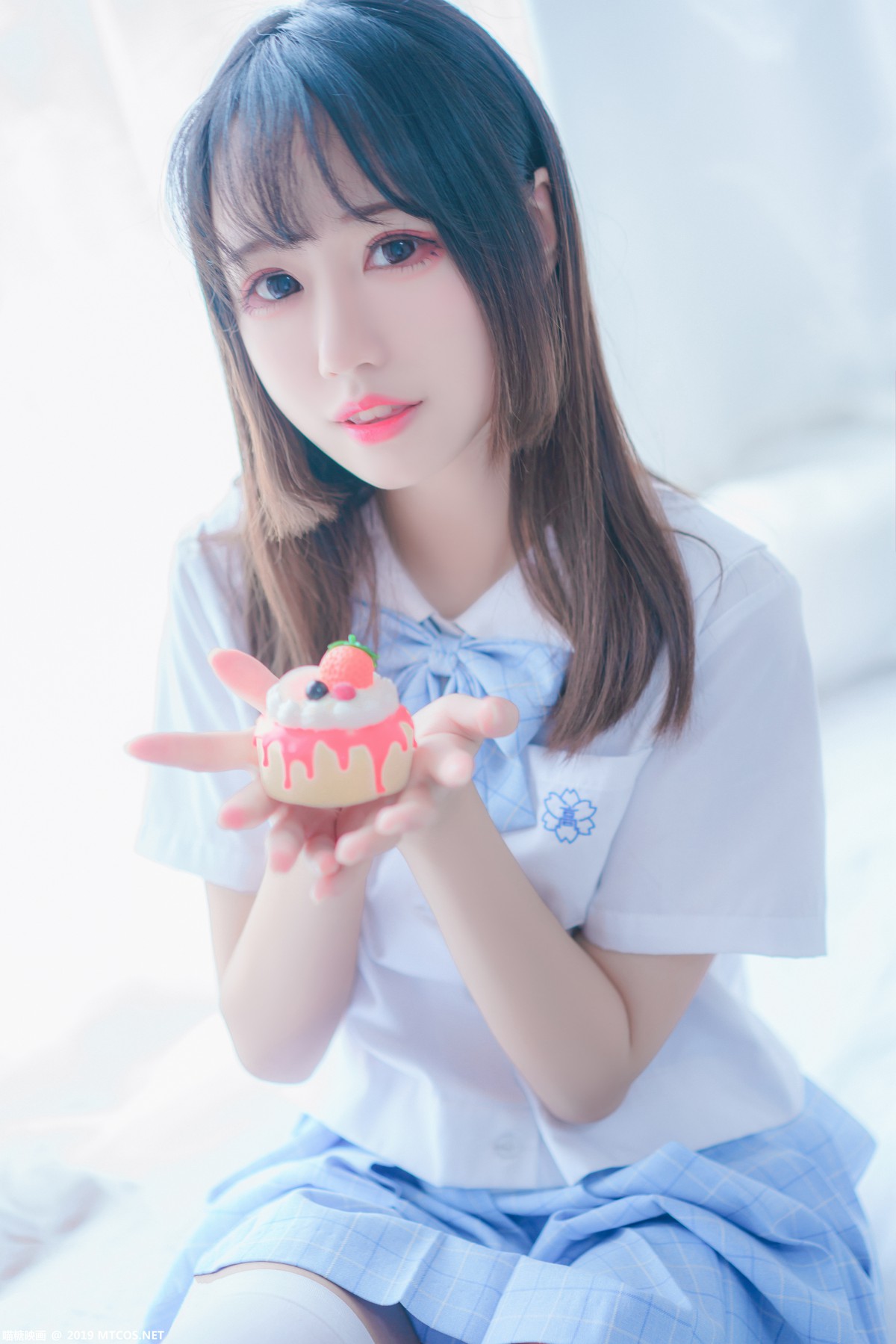 图片[20]-[喵糖映画]VOL.019 蓝白梦幻少女 – COSPLAY-小爱·美女部落