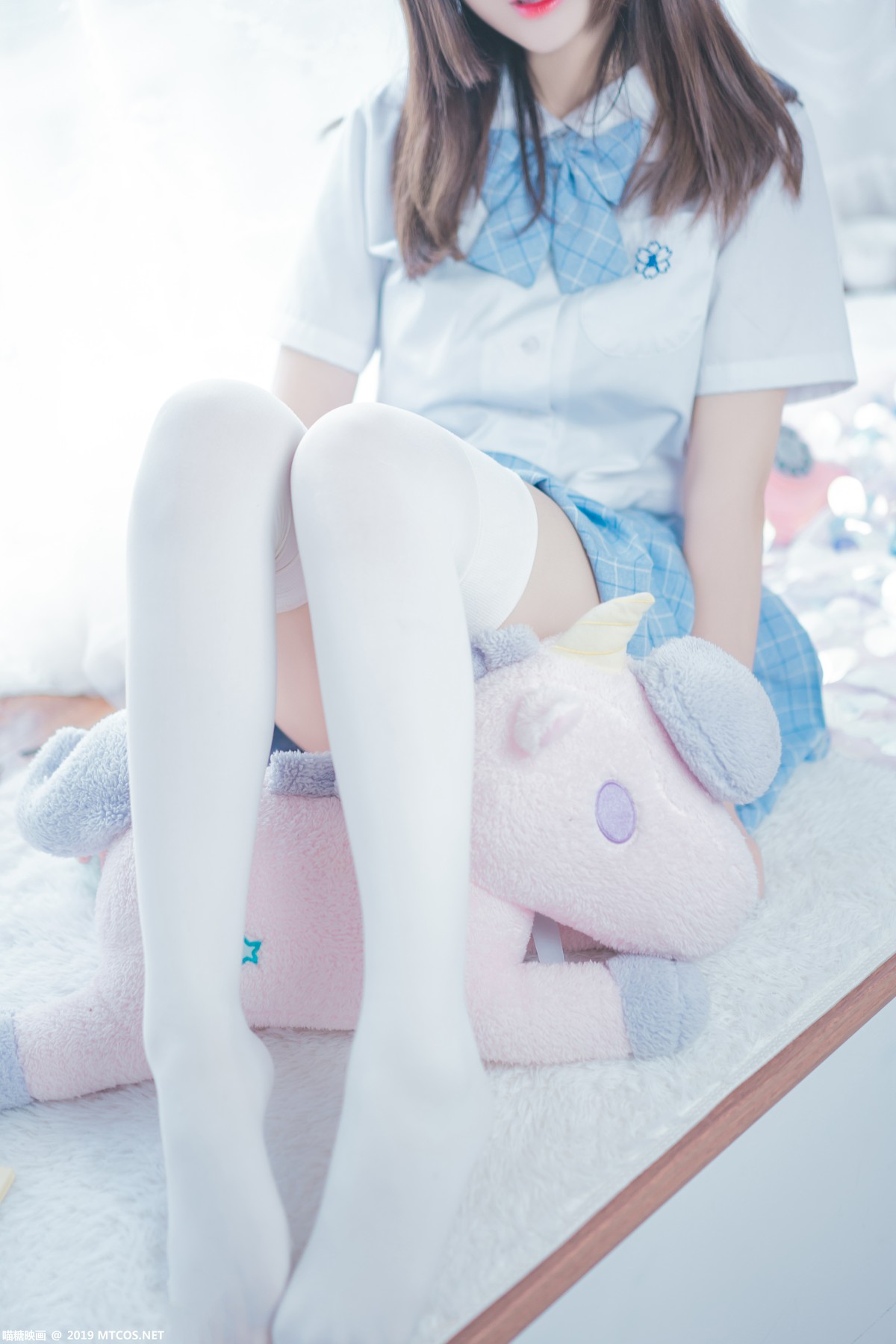图片[25]-[喵糖映画]VOL.019 蓝白梦幻少女 – COSPLAY-小爱·美女部落