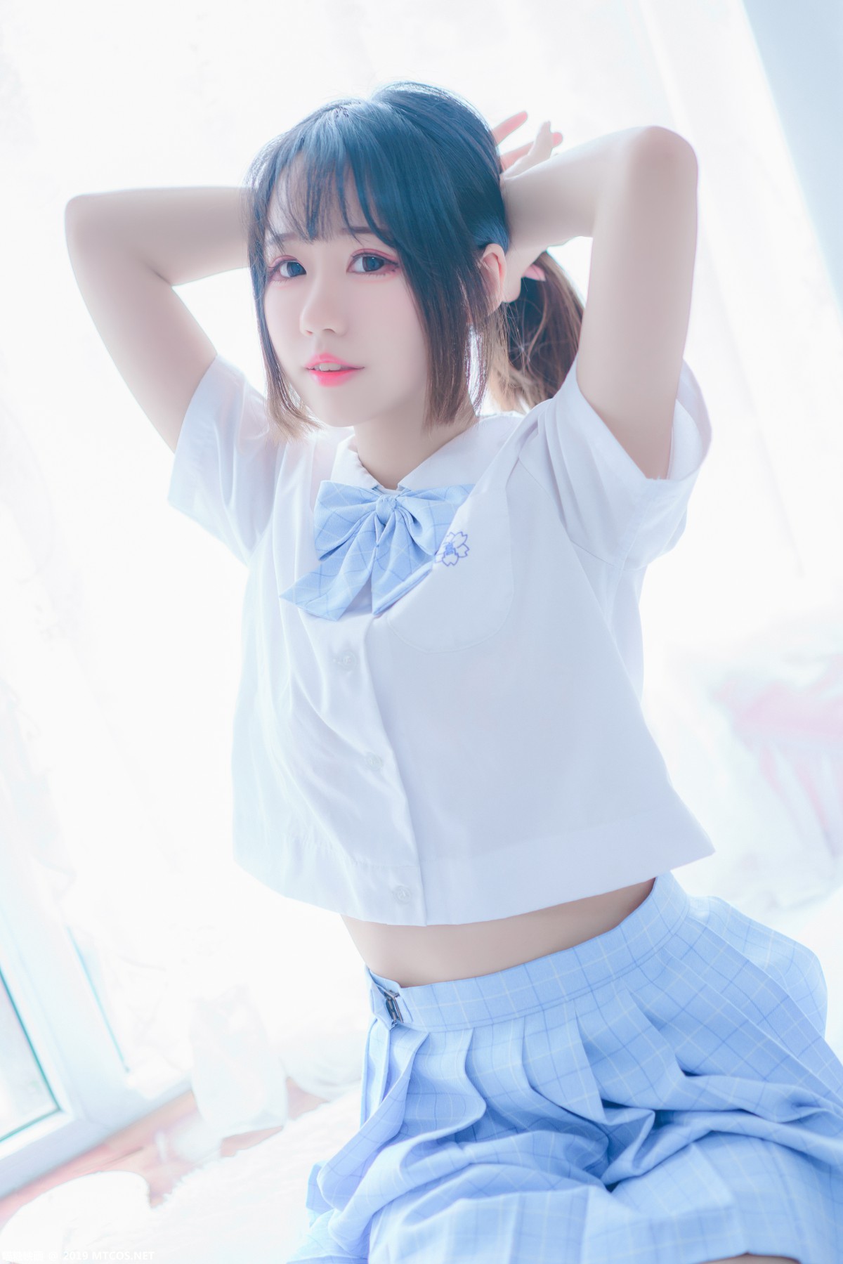 图片[26]-[喵糖映画]VOL.019 蓝白梦幻少女 – COSPLAY-小爱·美女部落