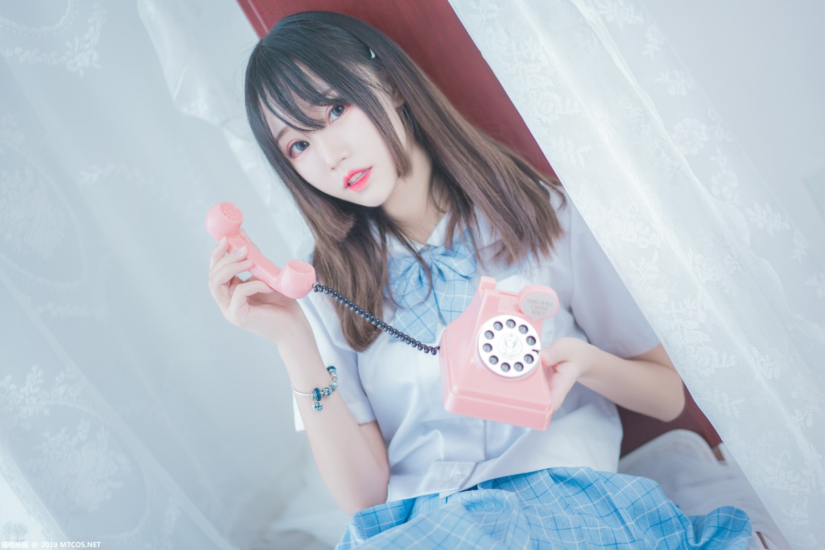 图片[38]-[喵糖映画]VOL.019 蓝白梦幻少女 – COSPLAY-小爱·美女部落