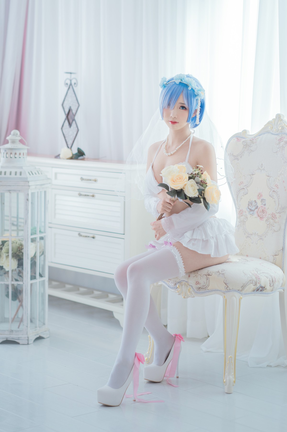 [Cosplay]面饼仙儿 – 花嫁蕾姆 – COSPLAY-小爱·美女部落
