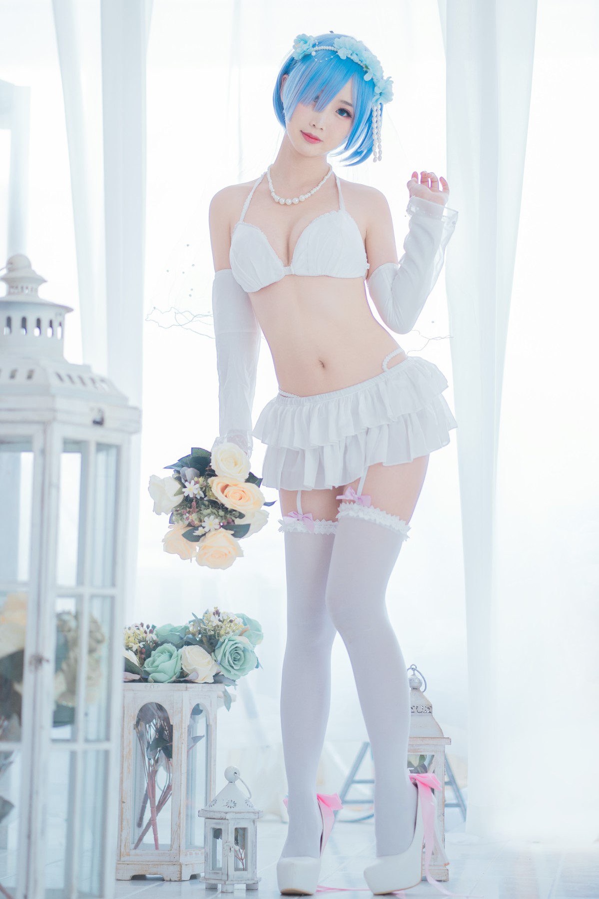 图片[13]-[Cosplay]面饼仙儿 – 花嫁蕾姆 – COSPLAY-小爱·美女部落