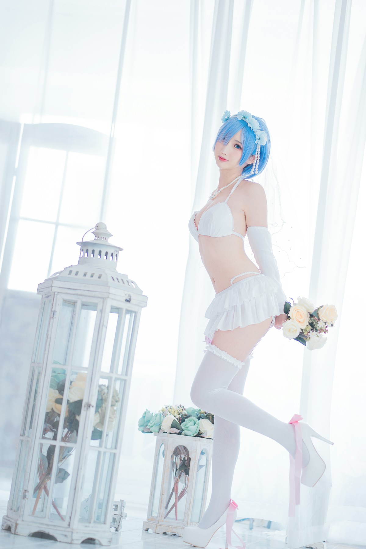 图片[14]-[Cosplay]面饼仙儿 – 花嫁蕾姆 – COSPLAY-小爱·美女部落