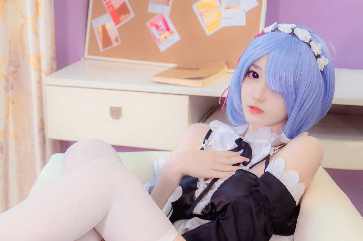 图片[4]-[Cosplay]南桃Momoko – 蕾姆内衣 – COSPLAY-小爱·美女部落