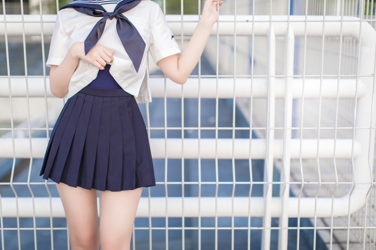 图片[3]-[Cosplay]雯妹不讲道理 – JK 白丝 死库水 – COSPLAY-小爱·美女部落