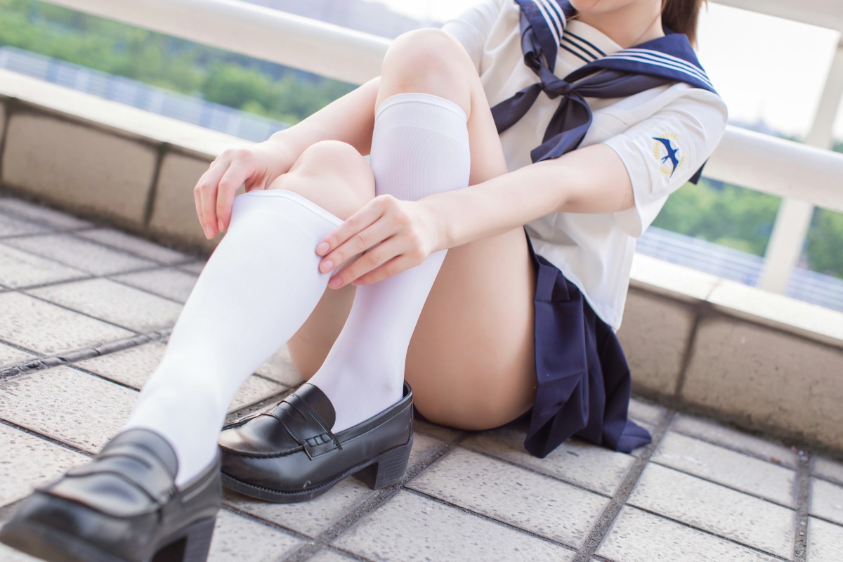 图片[8]-[Cosplay]雯妹不讲道理 – JK 白丝 死库水 – COSPLAY-小爱·美女部落