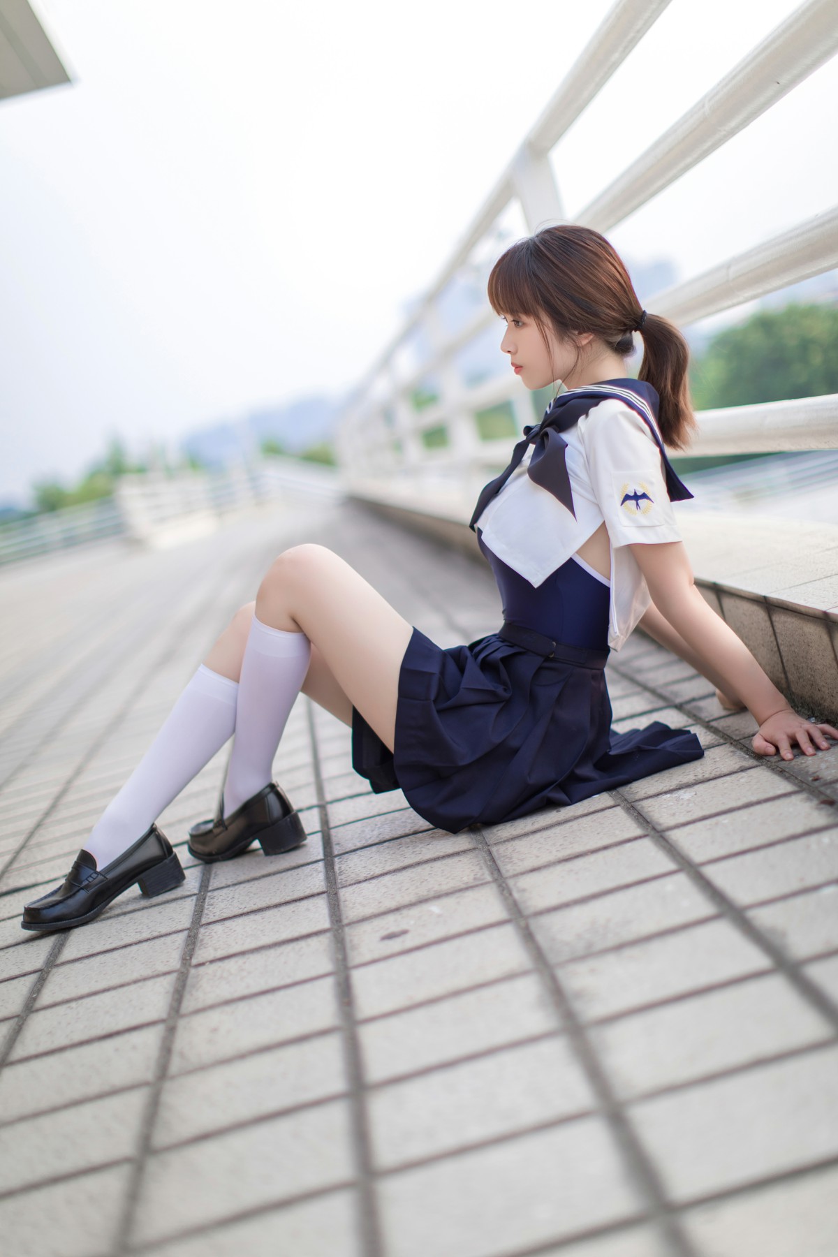 图片[6]-[Cosplay]雯妹不讲道理 – JK 白丝 死库水 – COSPLAY-小爱·美女部落