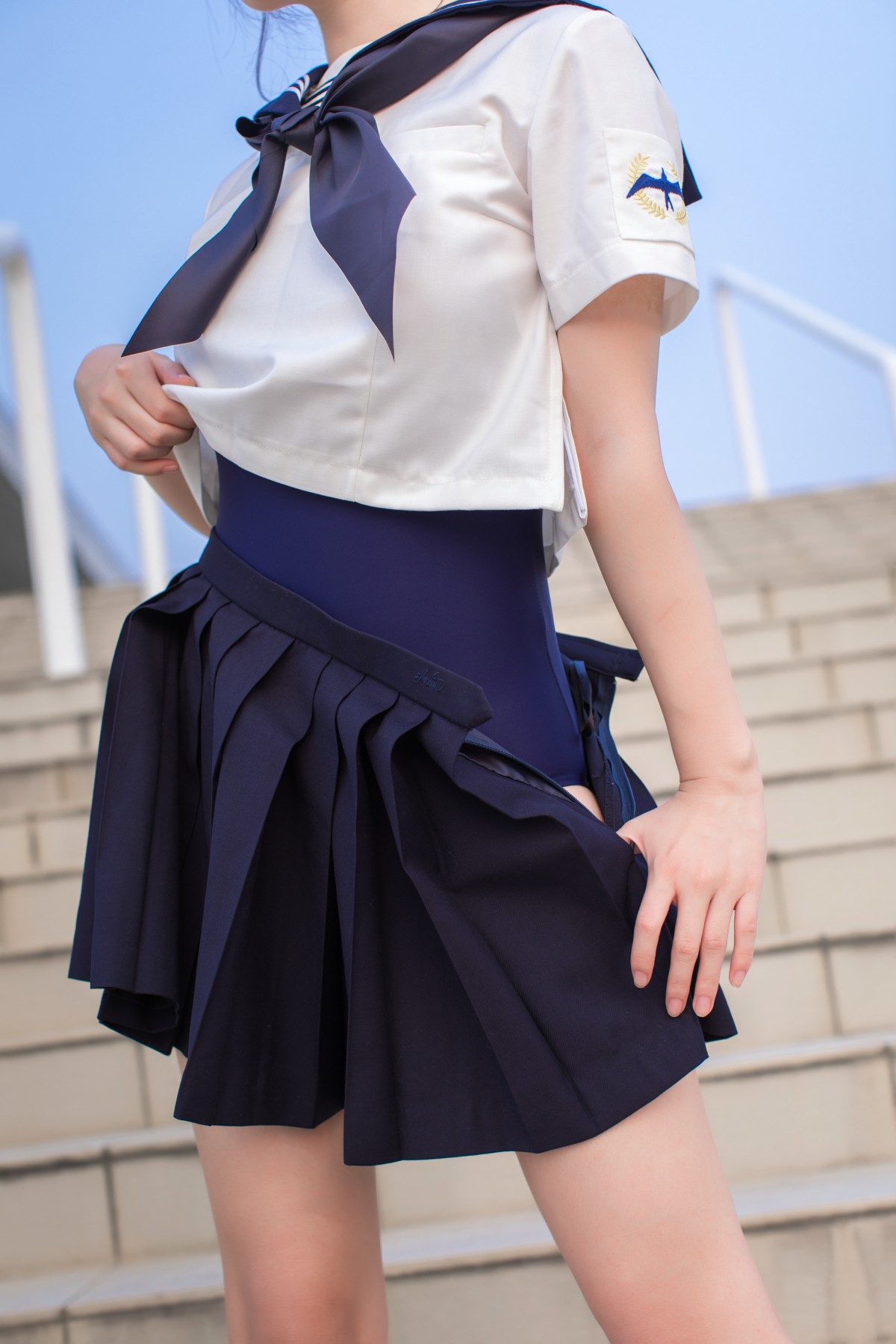 图片[11]-[Cosplay]雯妹不讲道理 – JK 白丝 死库水 – COSPLAY-小爱·美女部落