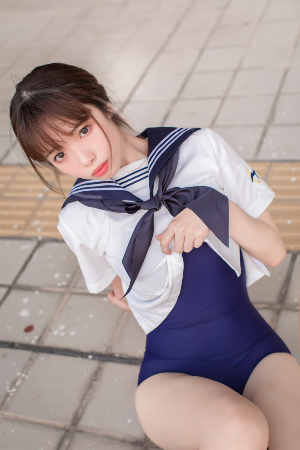 图片[16]-[Cosplay]雯妹不讲道理 – JK 白丝 死库水 – COSPLAY-小爱·美女部落