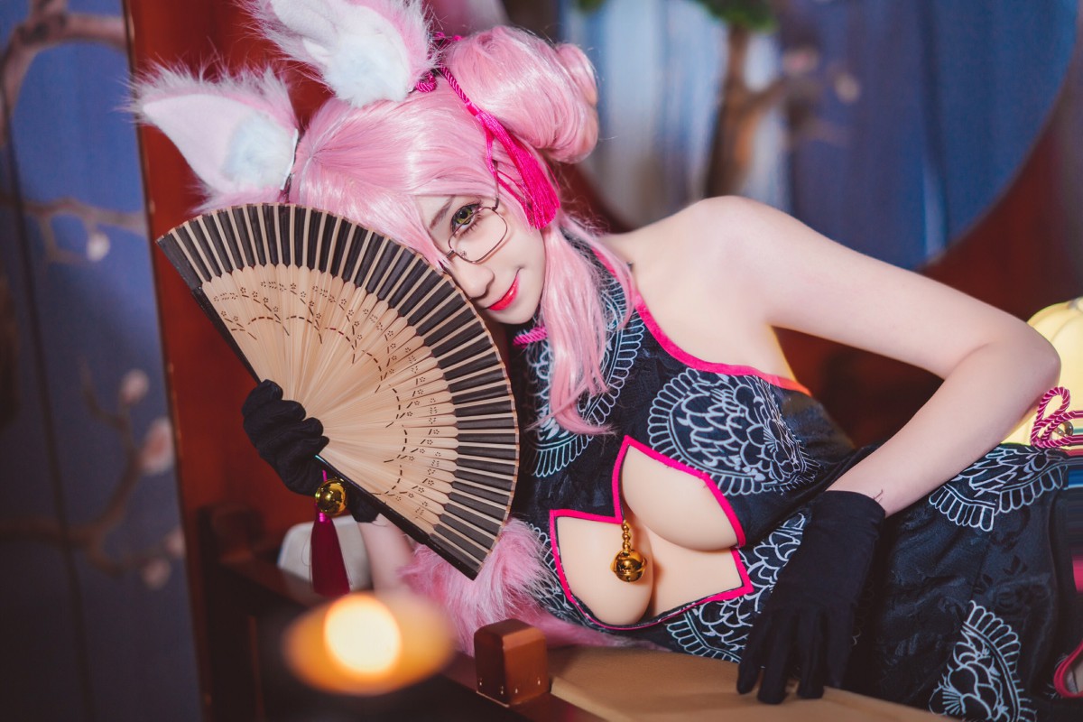 [Cosplay]南桃Momoko – 玉藻前旗袍 – COSPLAY-小爱·美女部落