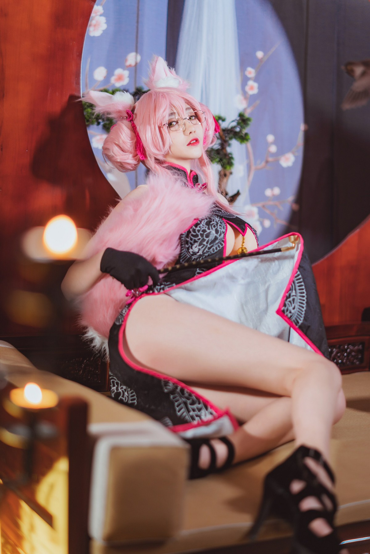 图片[3]-[Cosplay]南桃Momoko – 玉藻前旗袍 – COSPLAY-小爱·美女部落