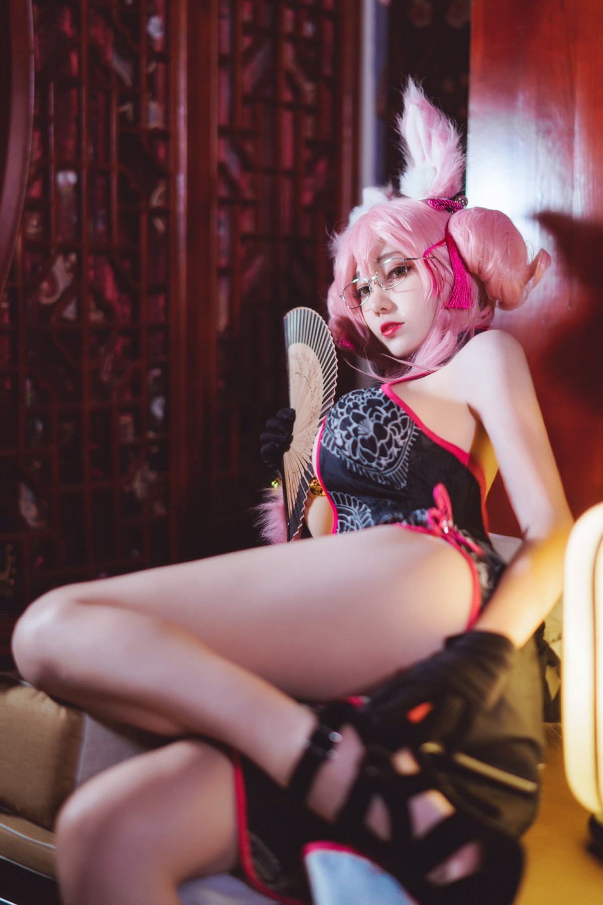 图片[8]-[Cosplay]南桃Momoko – 玉藻前旗袍 – COSPLAY-小爱·美女部落