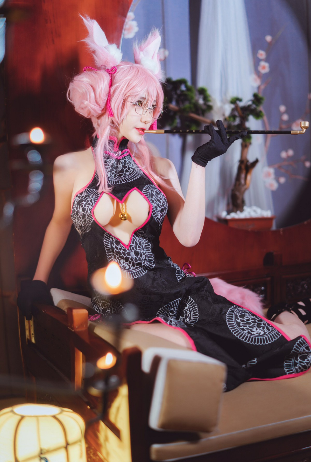 图片[9]-[Cosplay]南桃Momoko – 玉藻前旗袍 – COSPLAY-小爱·美女部落