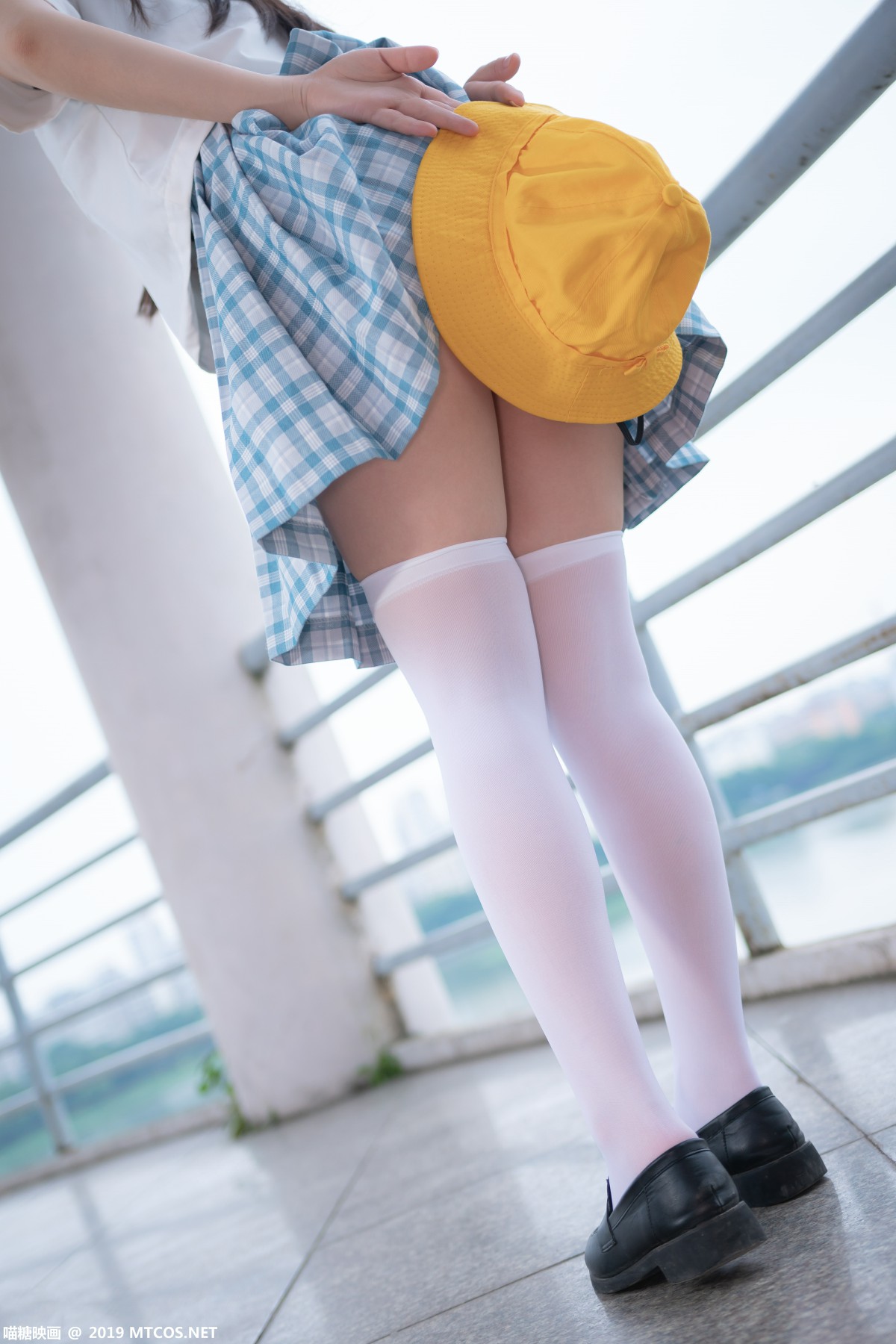 图片[14]-[喵糖映画]VOL.015 半度度度喵 白丝格子裙 – COSPLAY-小爱·美女部落
