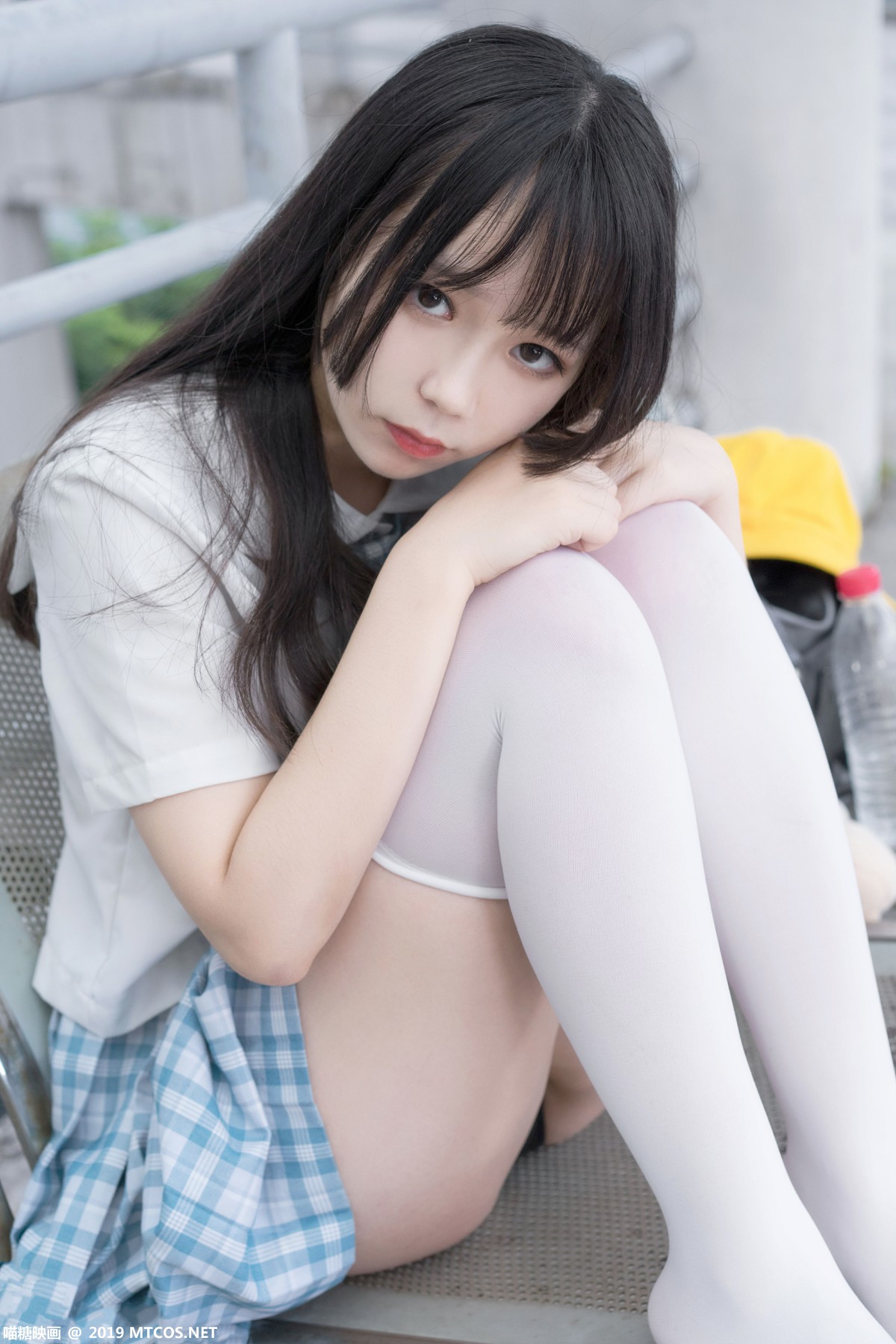 图片[35]-[喵糖映画]VOL.015 半度度度喵 白丝格子裙 – COSPLAY-小爱·美女部落