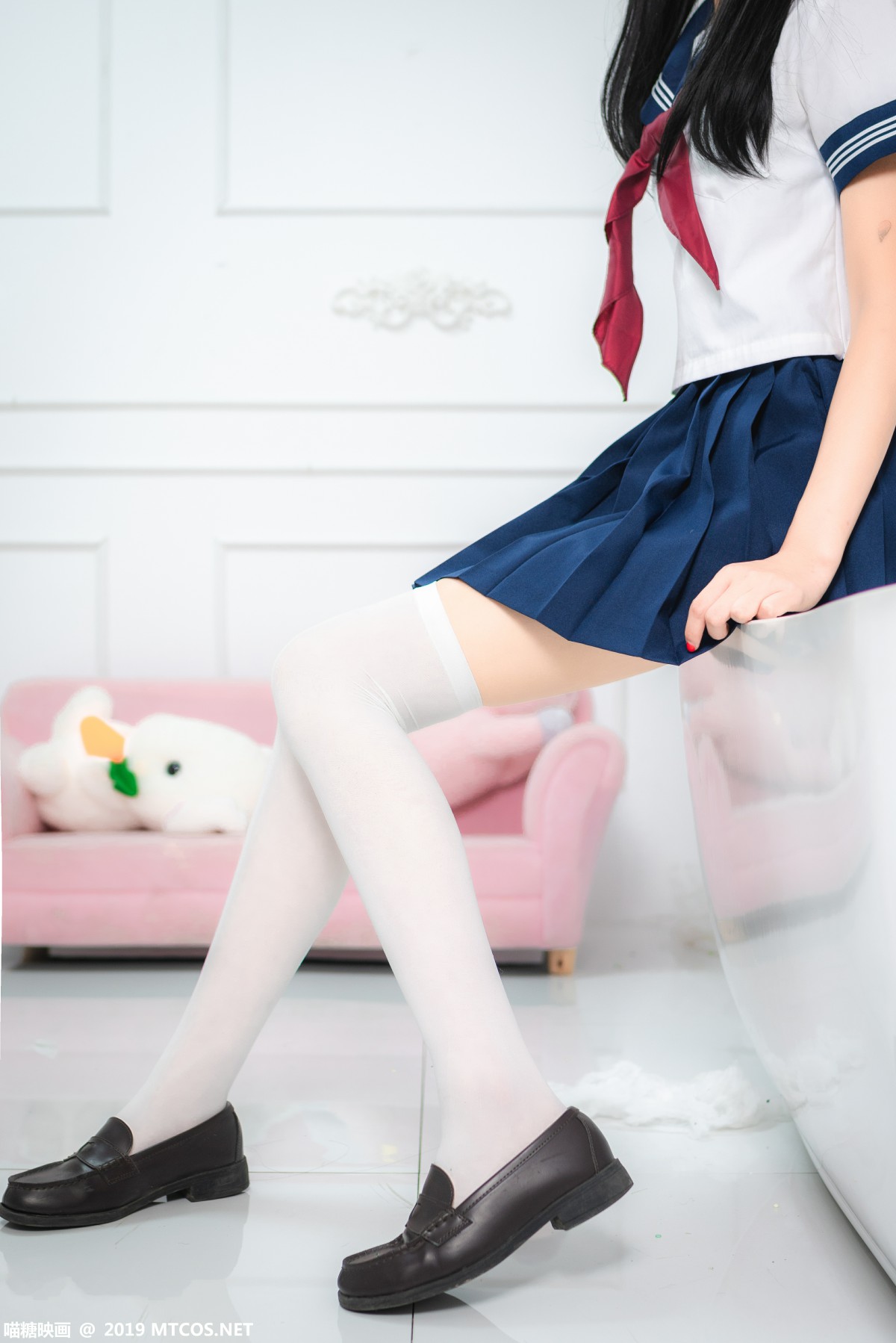图片[14]-[喵糖映画]VOL.012 蓝白水手服 – COSPLAY-小爱·美女部落