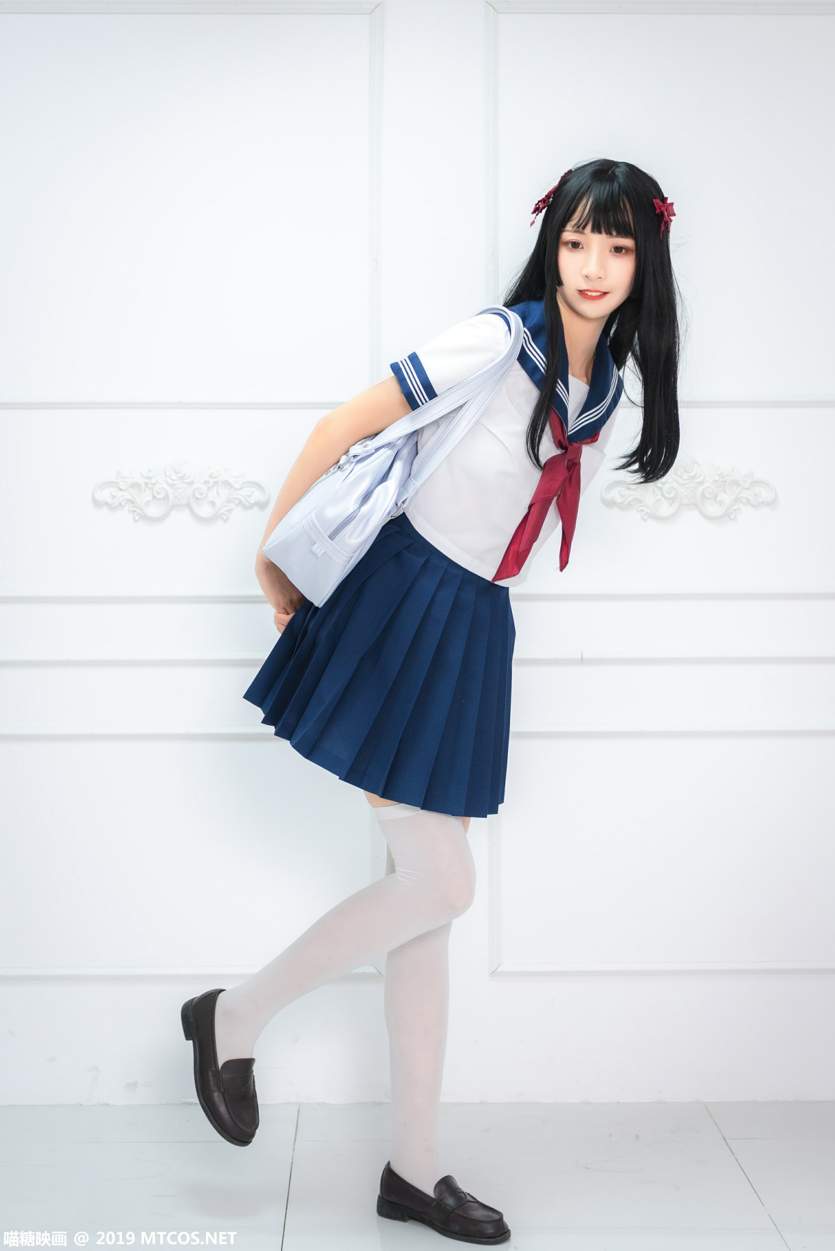 图片[17]-[喵糖映画]VOL.012 蓝白水手服 – COSPLAY-小爱·美女部落
