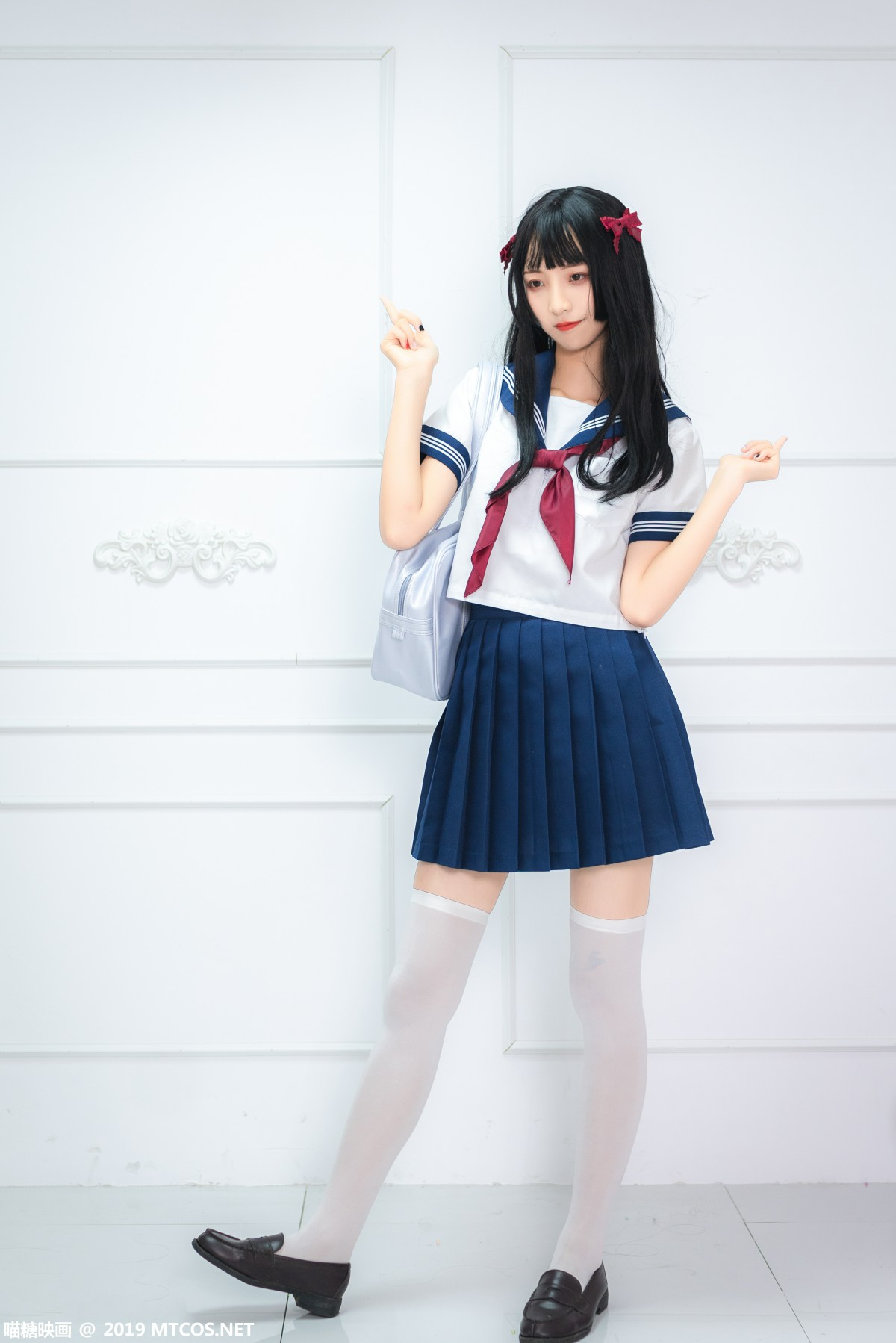图片[19]-[喵糖映画]VOL.012 蓝白水手服 – COSPLAY-小爱·美女部落