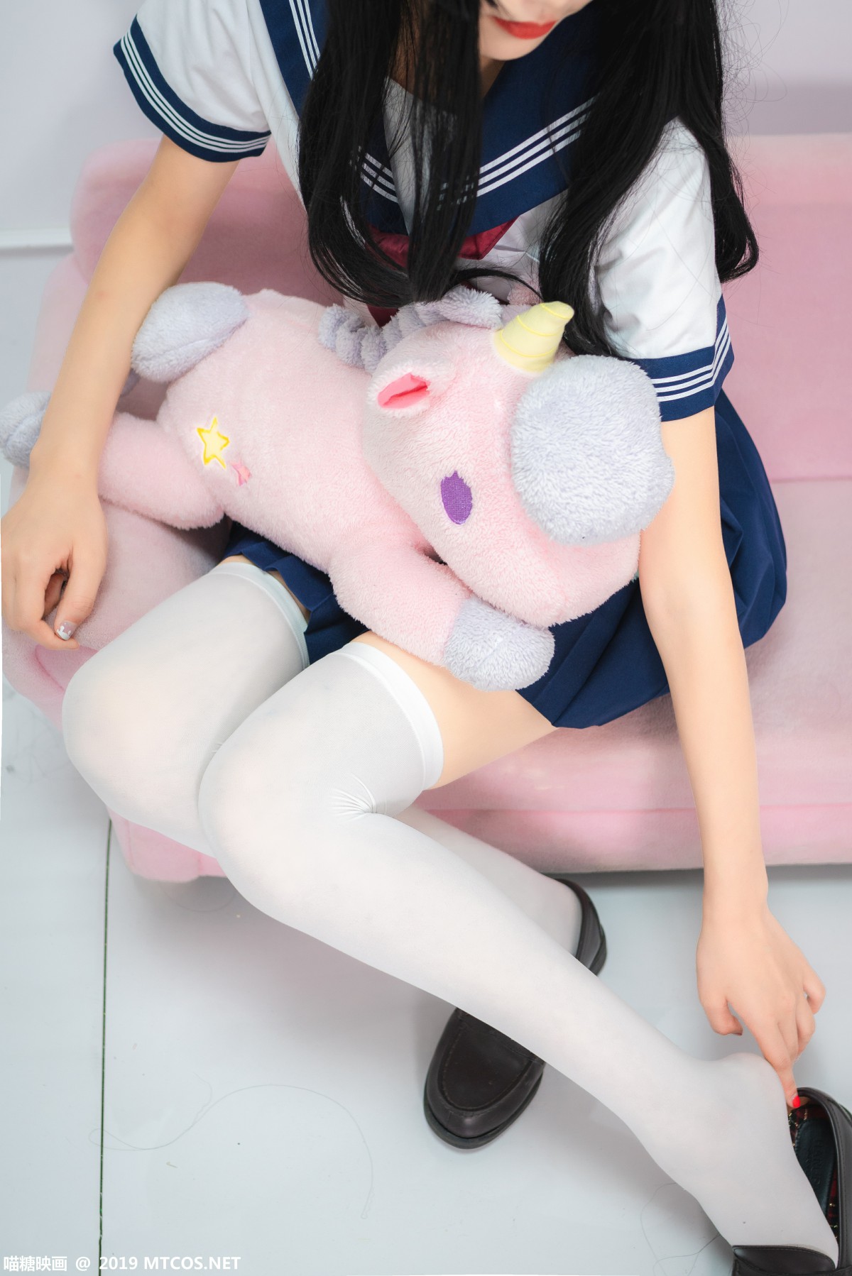 图片[30]-[喵糖映画]VOL.012 蓝白水手服 – COSPLAY-小爱·美女部落