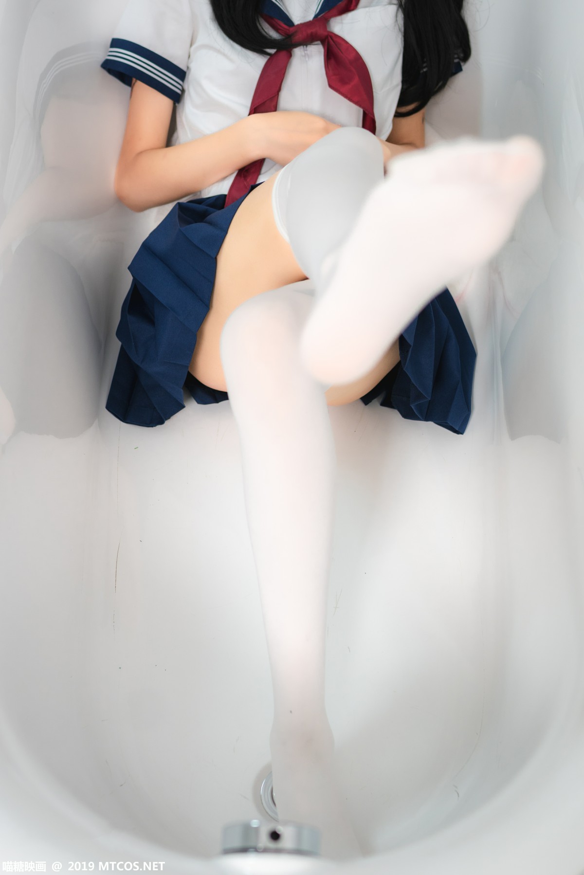 图片[40]-[喵糖映画]VOL.012 蓝白水手服 – COSPLAY-小爱·美女部落