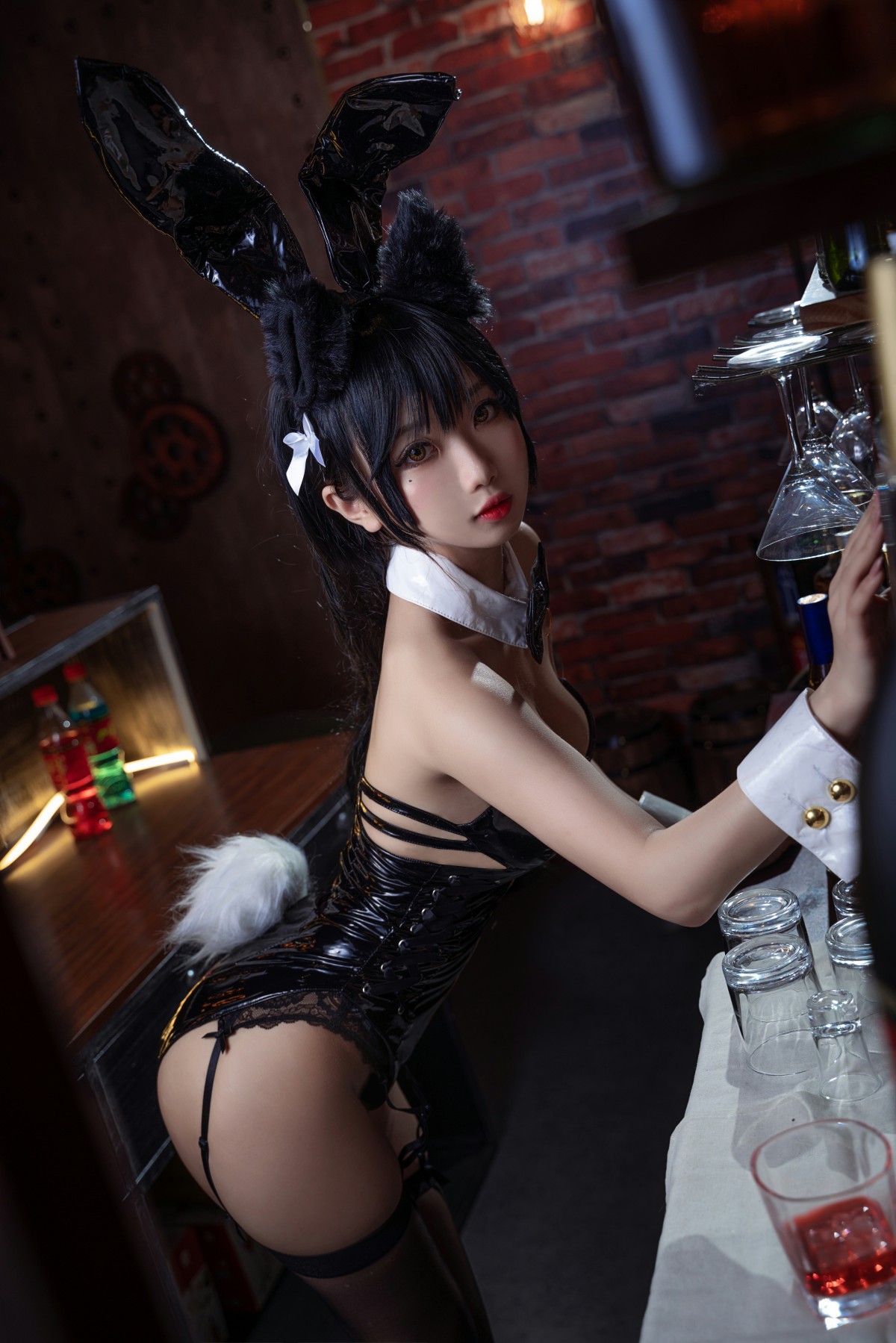 图片[3]-[Cosplay]鬼畜瑶在不在 – 黑色同人兔女郎 – COSPLAY-小爱·美女部落