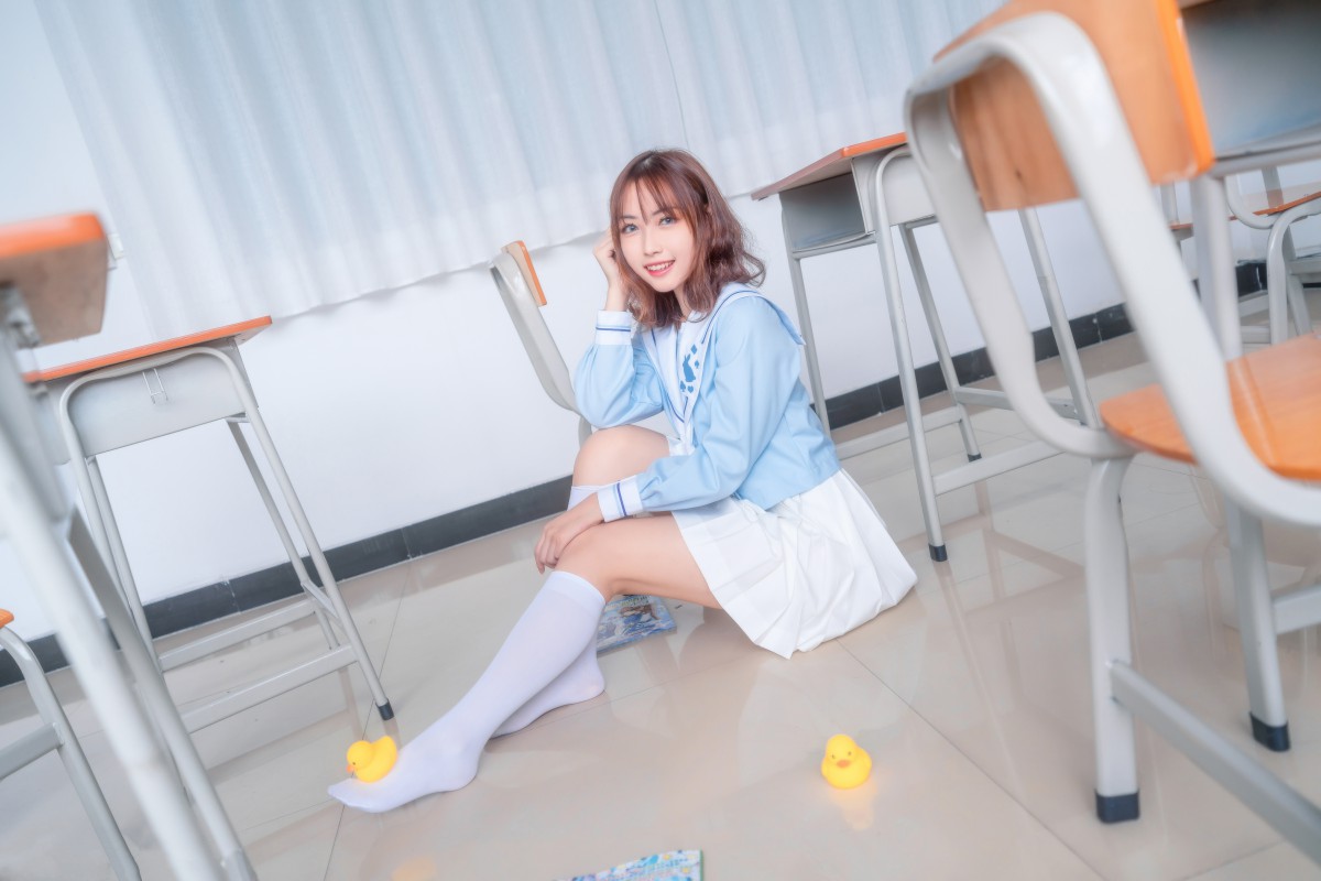 图片[14]-[喵糖映画]VOL.009 小黄鸭与白丝 – COSPLAY-小爱·美女部落