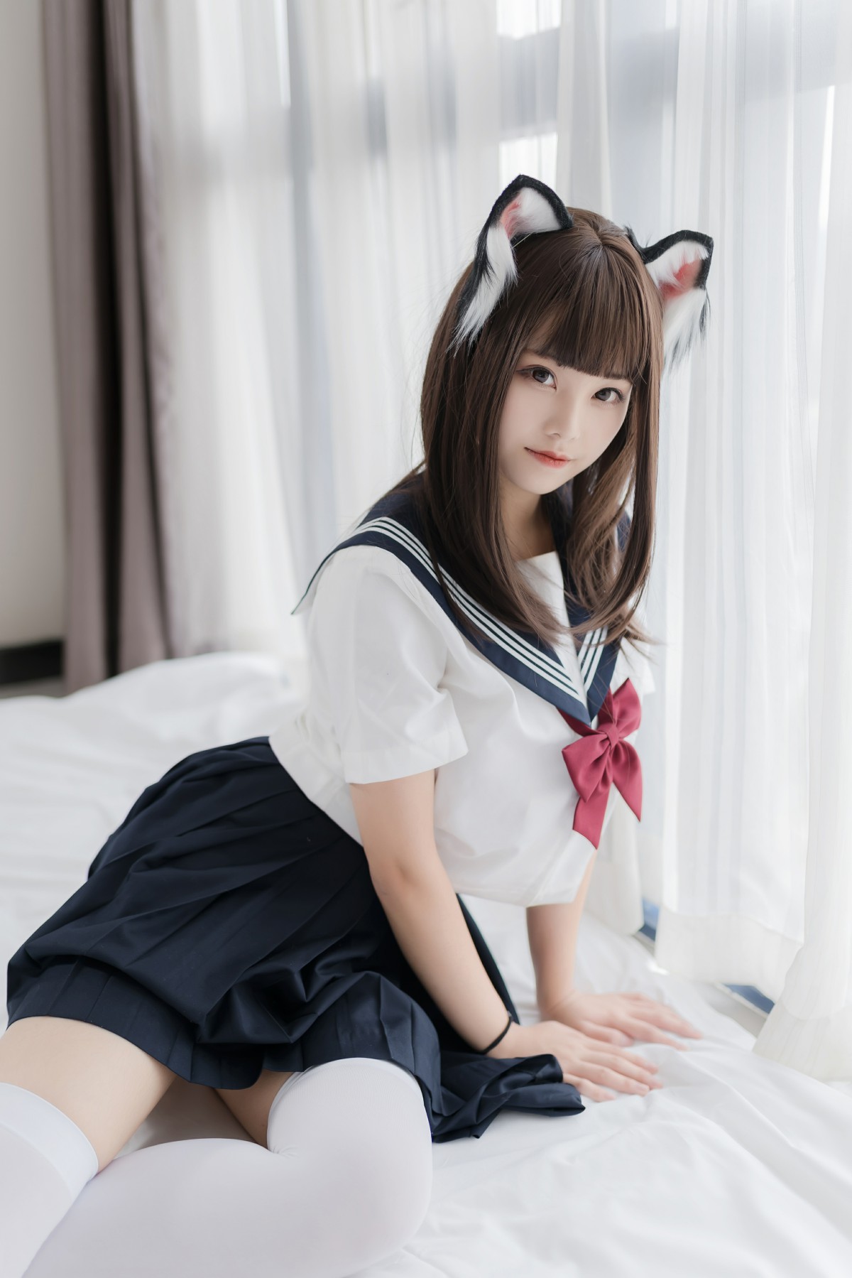 图片[3]-喵糖映画 VOL.002 JK白丝 – COSPLAY-小爱·美女部落