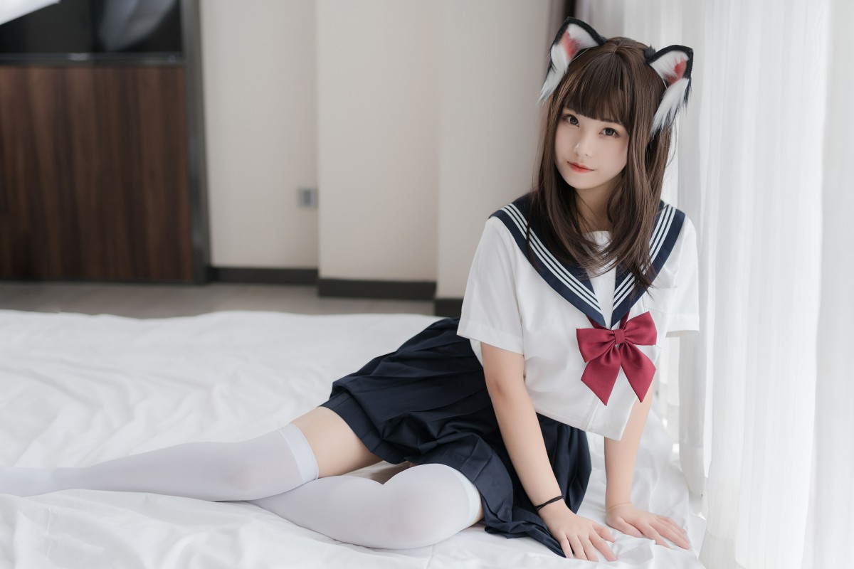 图片[8]-喵糖映画 VOL.002 JK白丝 – COSPLAY-小爱·美女部落