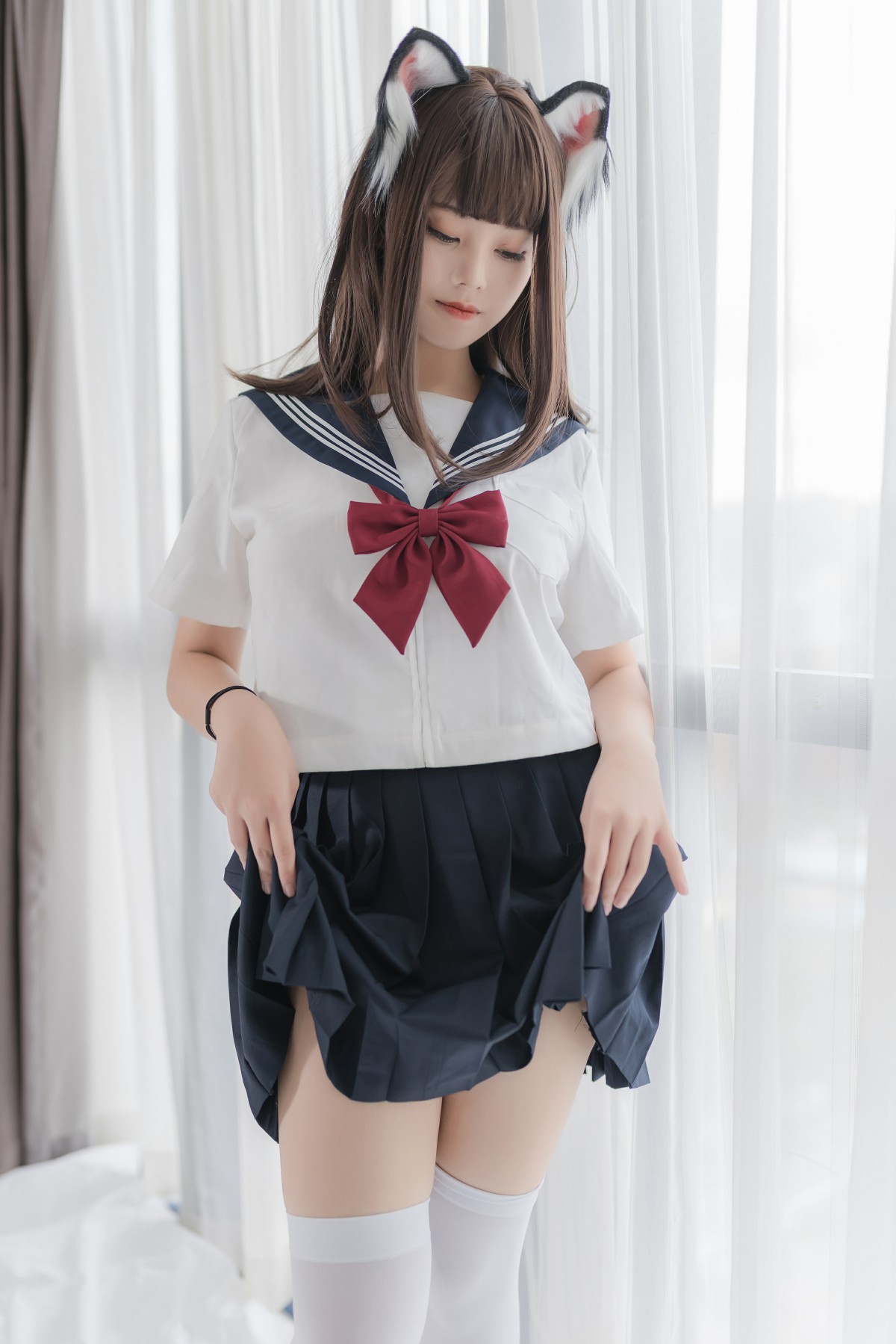 图片[13]-喵糖映画 VOL.002 JK白丝 – COSPLAY-小爱·美女部落