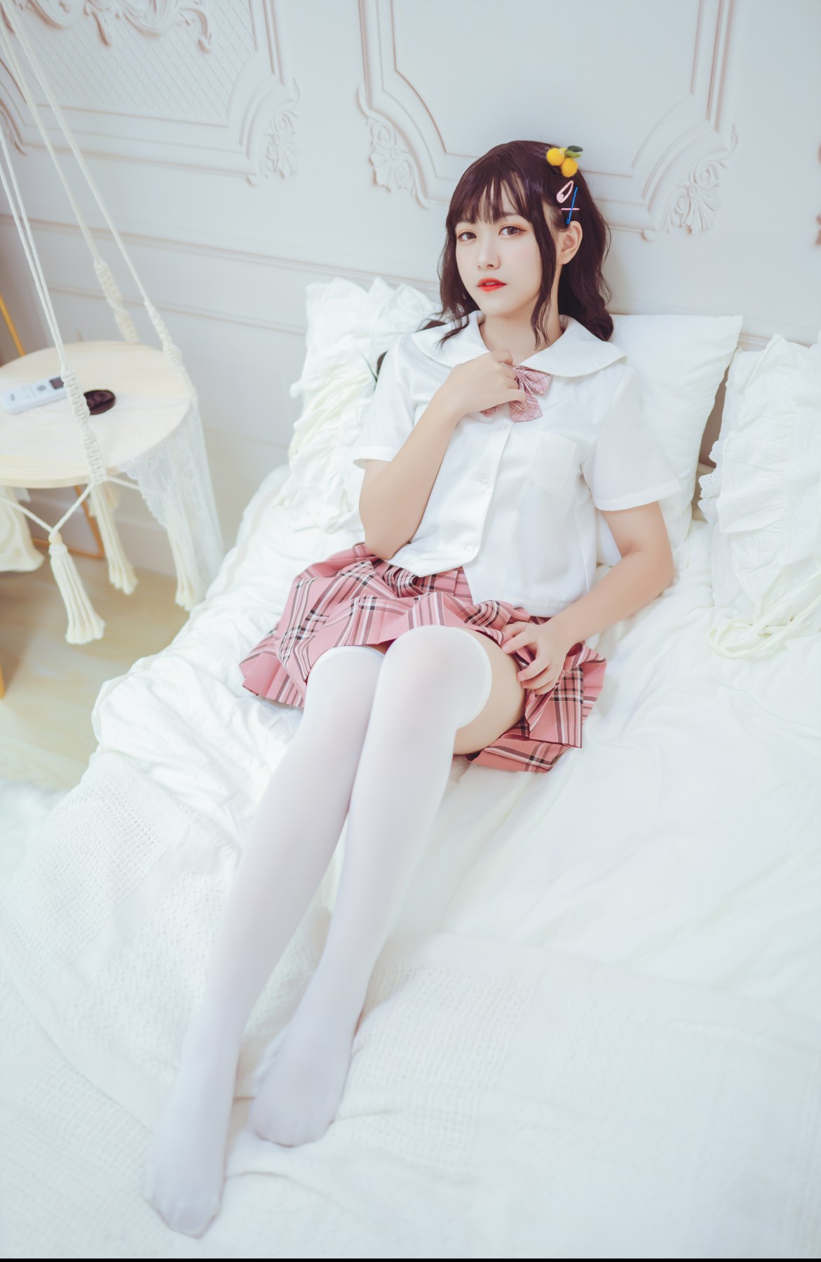 图片[26]-喵糖映画 VOL.001 过膝白丝 – COSPLAY-小爱·美女部落
