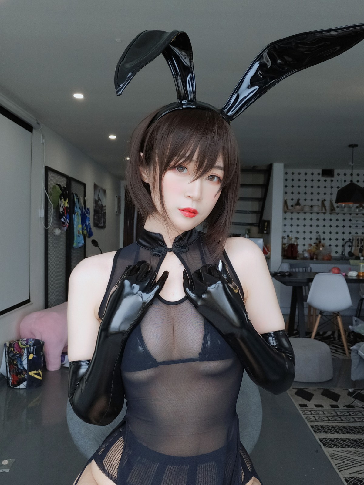 图片[6]-Coser小姐姐白银 – 透明旗袍 – COSPLAY-小爱·美女部落
