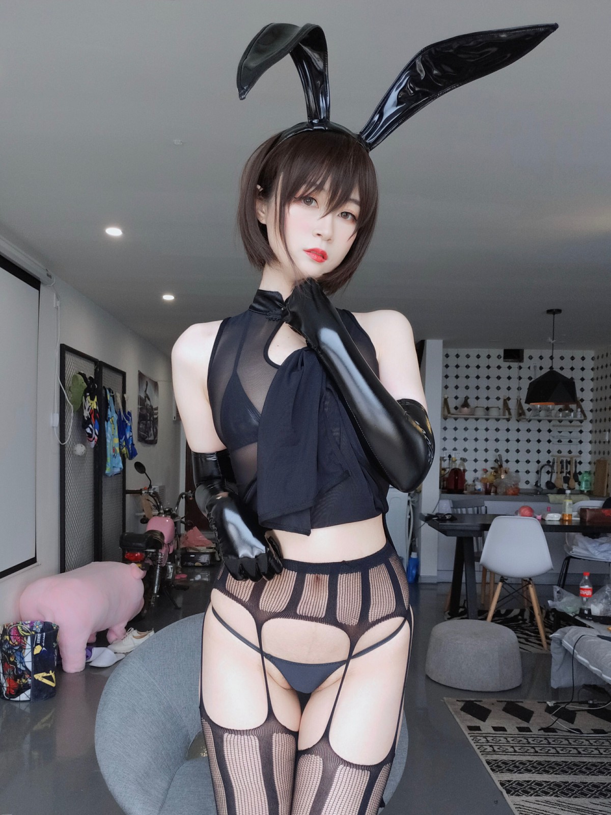 图片[8]-Coser小姐姐白银 – 透明旗袍 – COSPLAY-小爱·美女部落