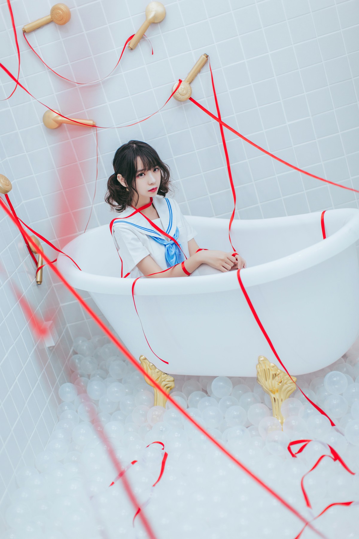 图片[26]-[Cosplay]疯猫ss – 睡衣与浴室的水手服 – COSPLAY-小爱·美女部落