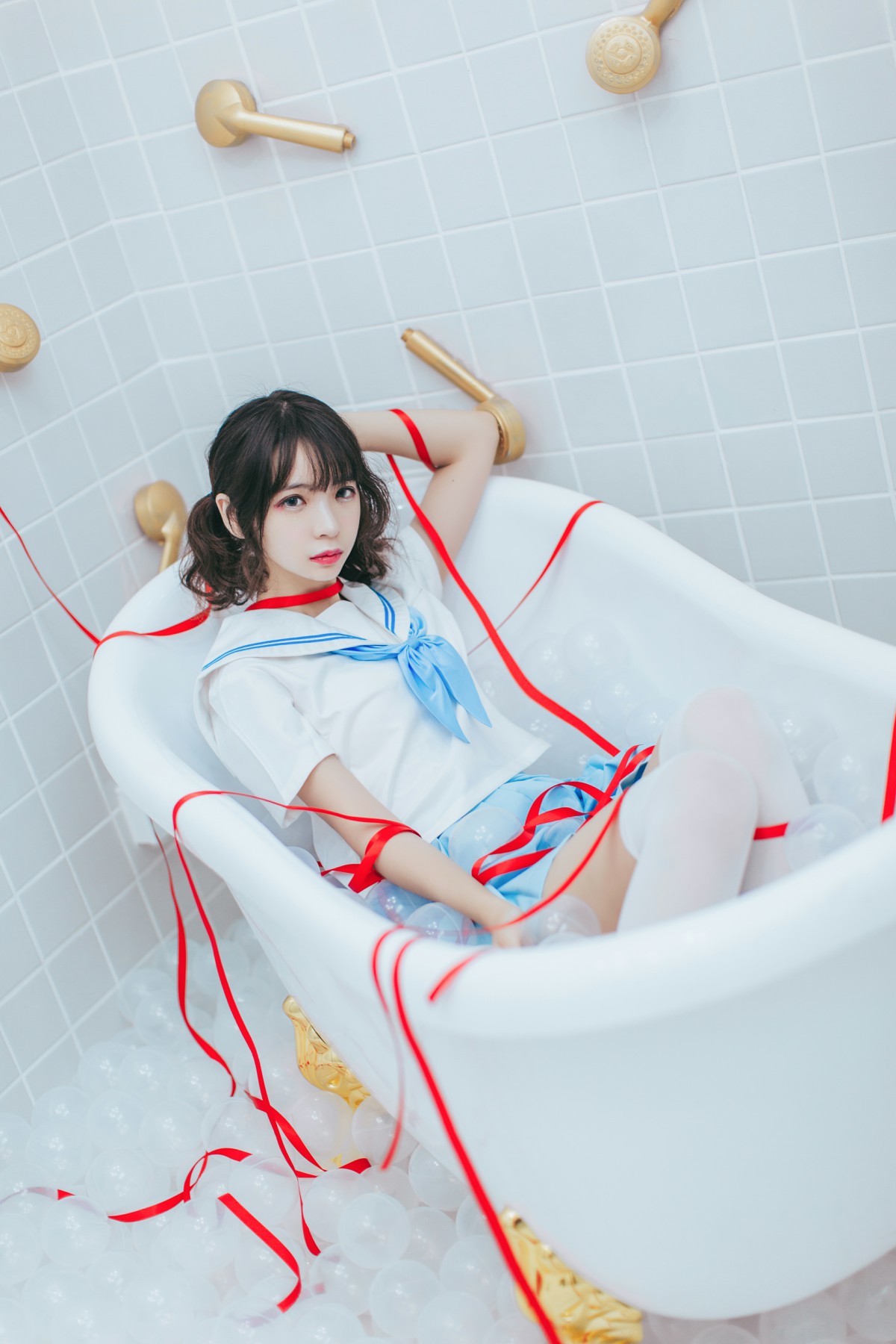图片[25]-[Cosplay]疯猫ss – 睡衣与浴室的水手服 – COSPLAY-小爱·美女部落