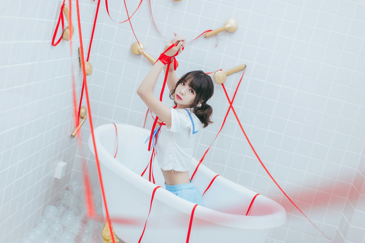 图片[29]-[Cosplay]疯猫ss – 睡衣与浴室的水手服 – COSPLAY-小爱·美女部落
