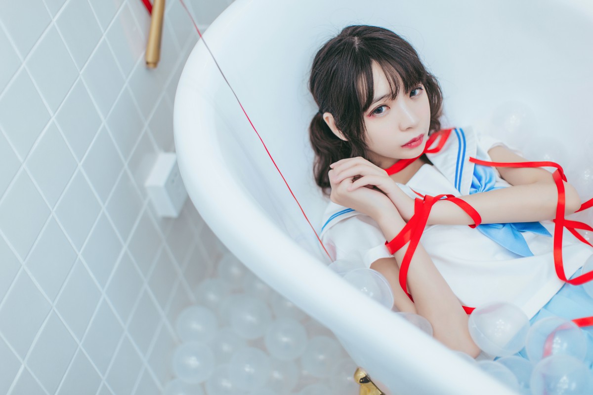 图片[36]-[Cosplay]疯猫ss – 睡衣与浴室的水手服 – COSPLAY-小爱·美女部落