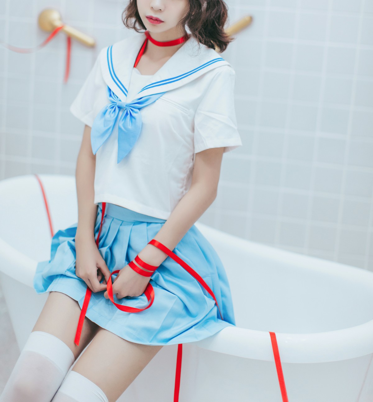 图片[38]-[Cosplay]疯猫ss – 睡衣与浴室的水手服 – COSPLAY-小爱·美女部落