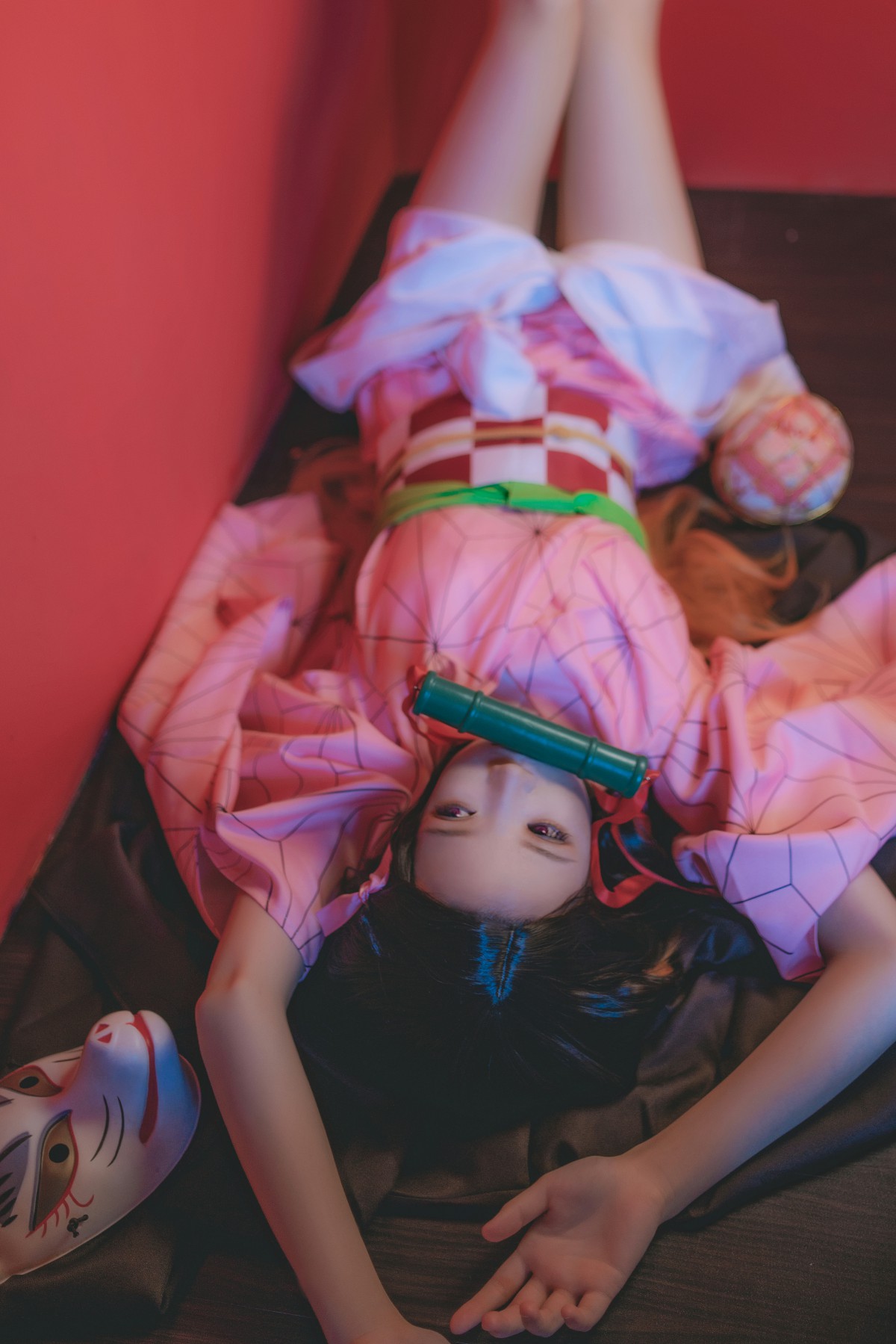 图片[4]-[Cosplay]桜桃喵 – 灶门祢豆子 – COSPLAY-小爱·美女部落