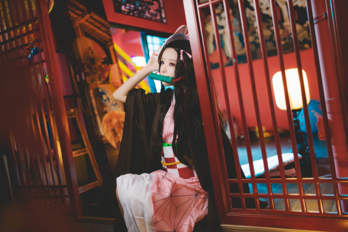 图片[13]-[Cosplay]桜桃喵 – 灶门祢豆子 – COSPLAY-小爱·美女部落