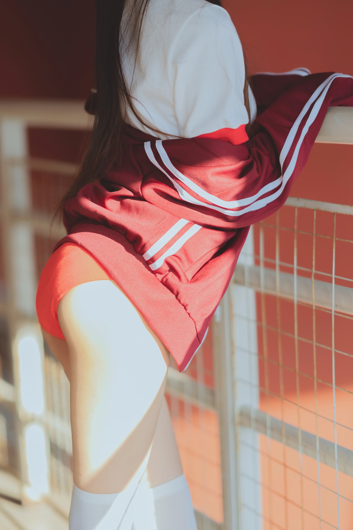[Cosplay]桜桃喵 – 红色体操服 – COSPLAY-小爱·美女部落