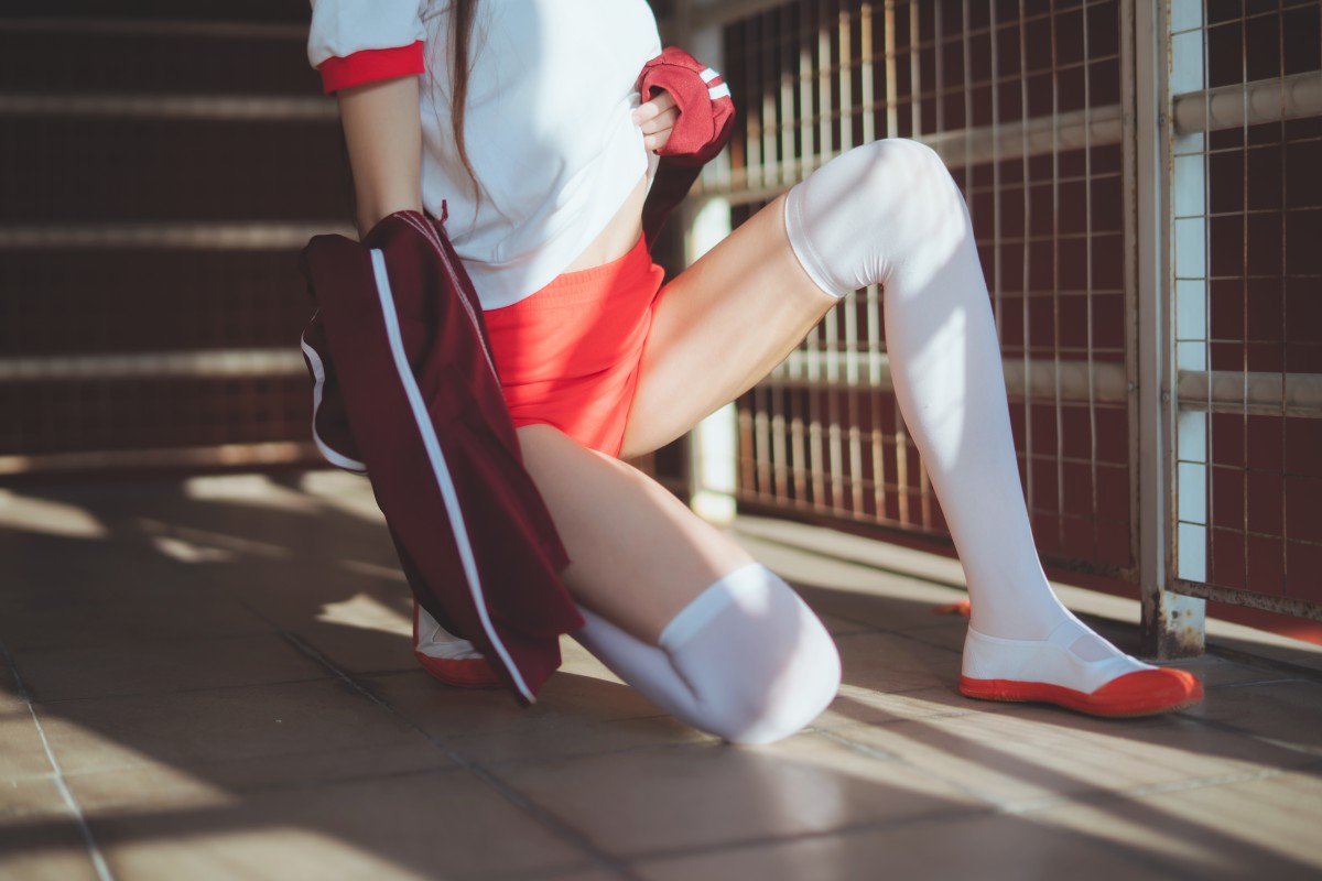 图片[10]-[Cosplay]桜桃喵 – 红色体操服 – COSPLAY-小爱·美女部落