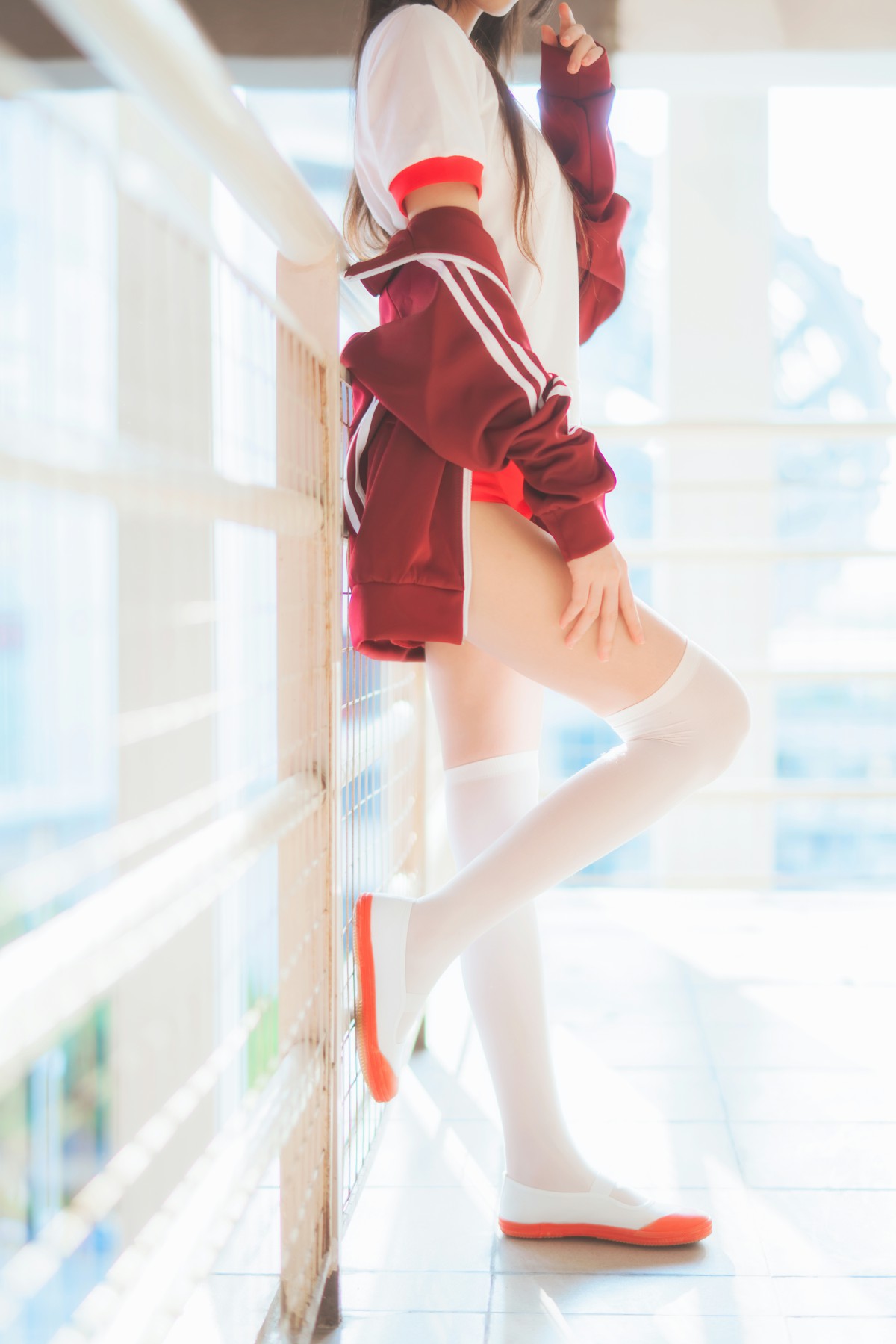 图片[15]-[Cosplay]桜桃喵 – 红色体操服 – COSPLAY-小爱·美女部落