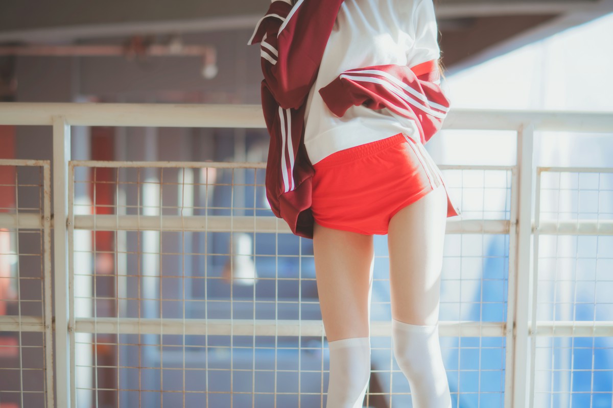 图片[17]-[Cosplay]桜桃喵 – 红色体操服 – COSPLAY-小爱·美女部落