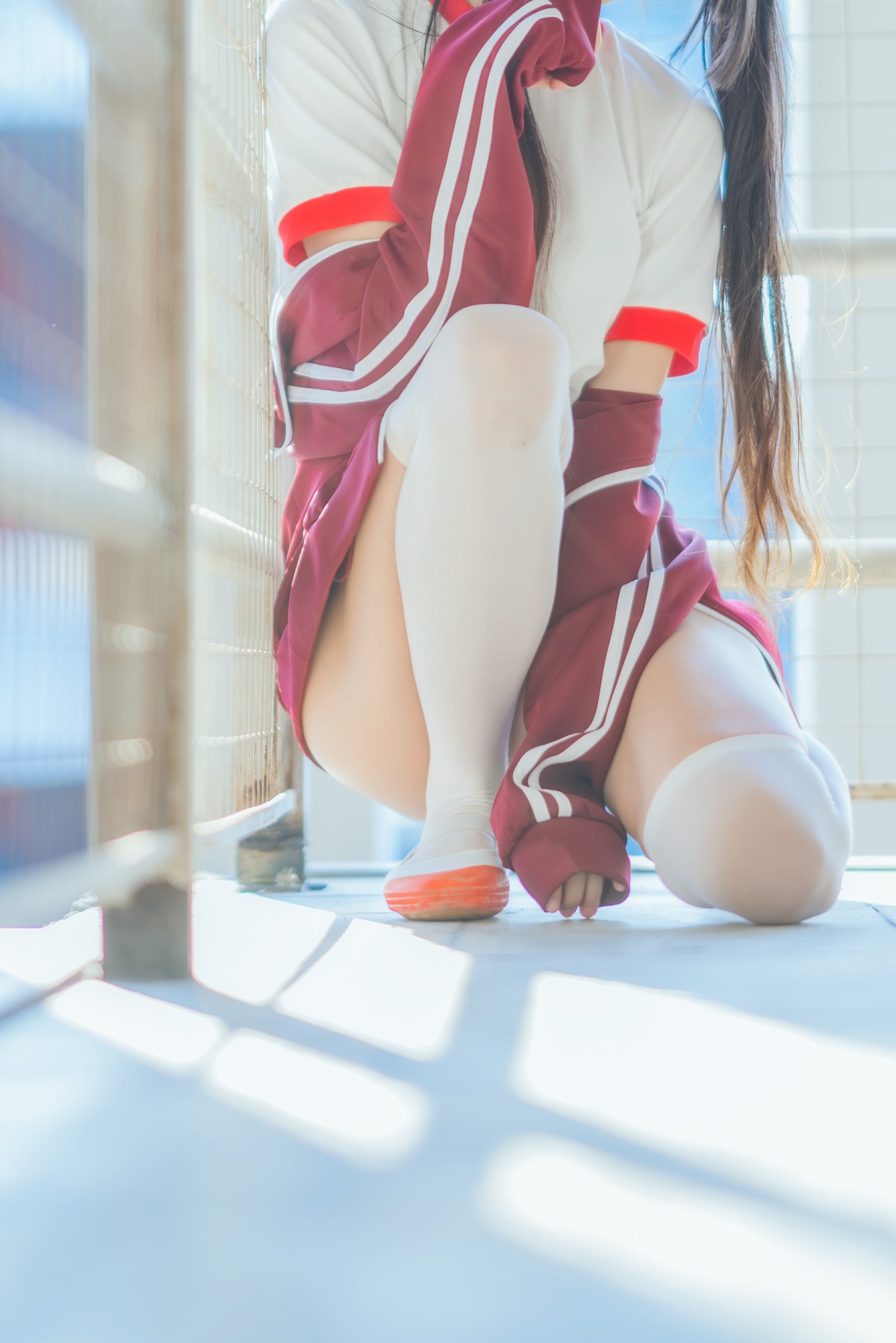 图片[22]-[Cosplay]桜桃喵 – 红色体操服 – COSPLAY-小爱·美女部落