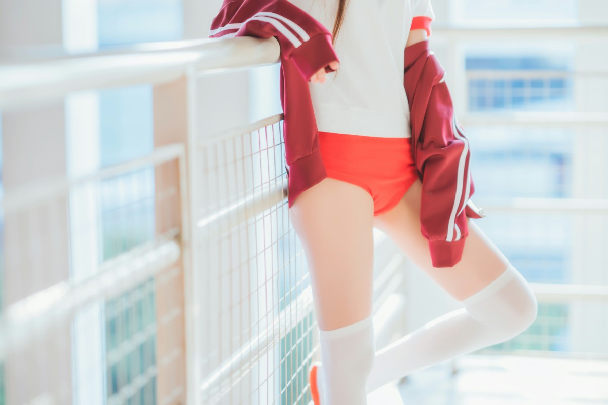 图片[24]-[Cosplay]桜桃喵 – 红色体操服 – COSPLAY-小爱·美女部落