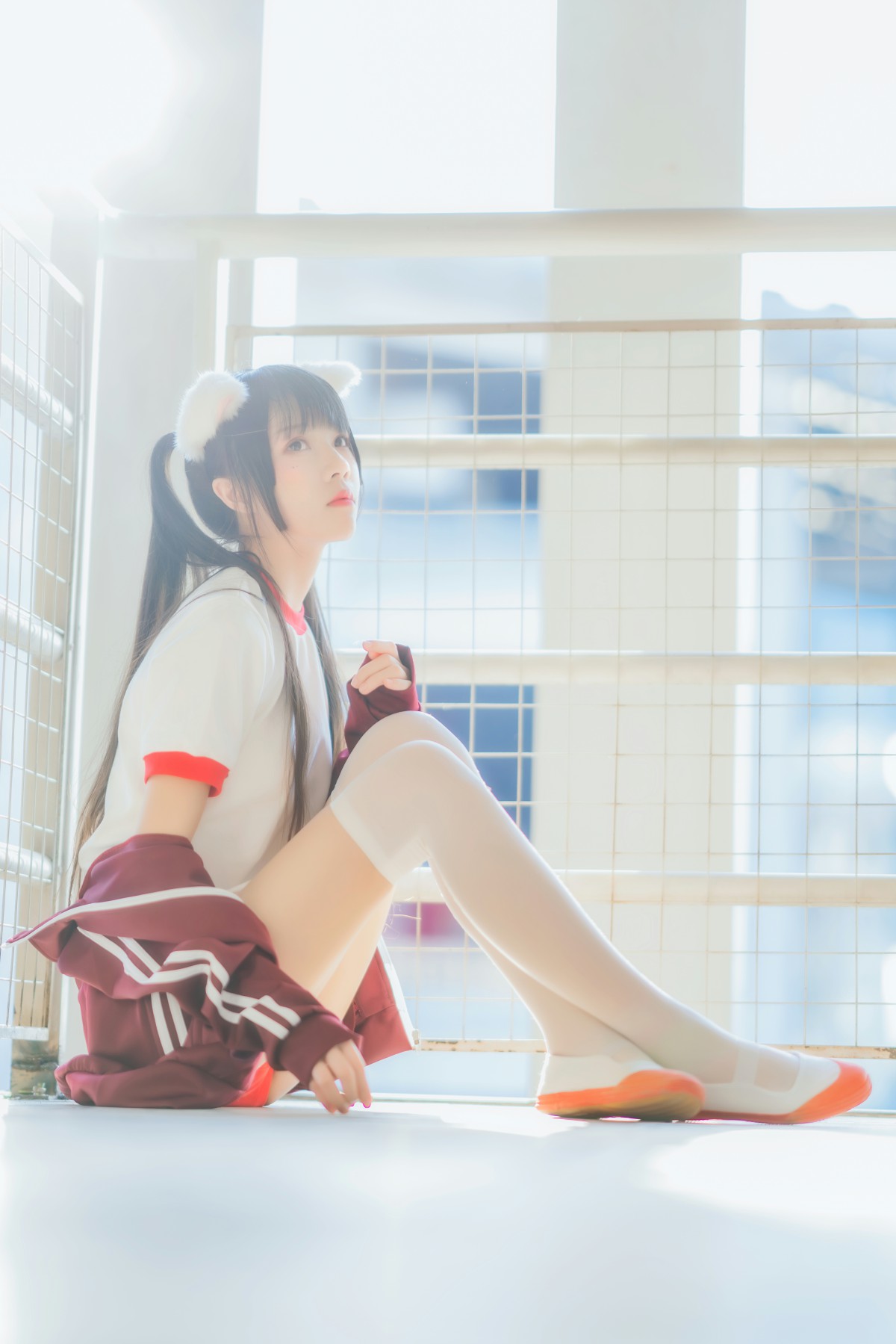 图片[26]-[Cosplay]桜桃喵 – 红色体操服 – COSPLAY-小爱·美女部落