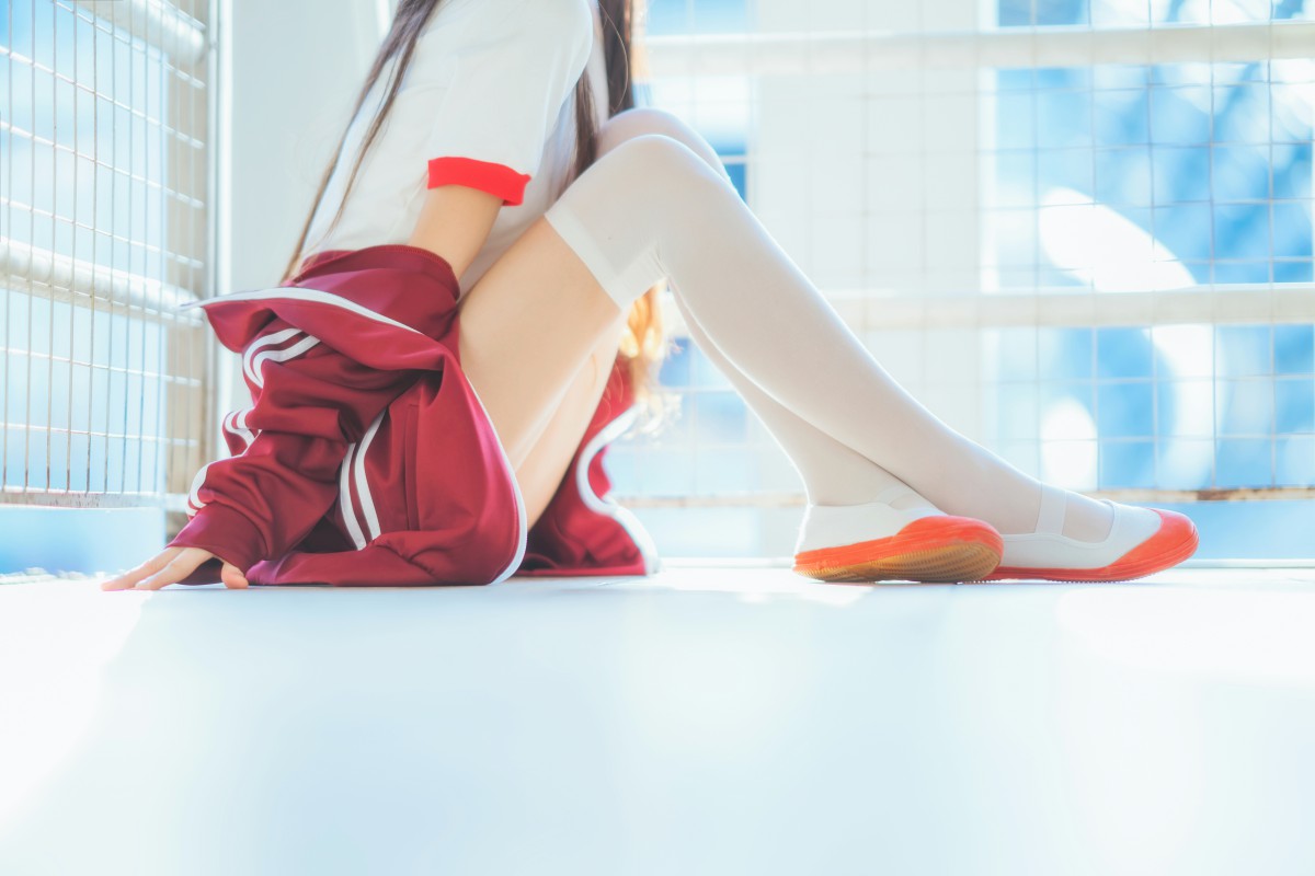 图片[25]-[Cosplay]桜桃喵 – 红色体操服 – COSPLAY-小爱·美女部落
