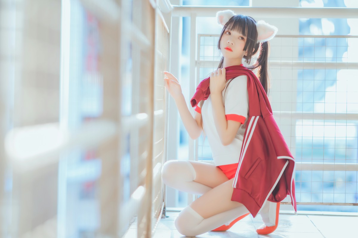 图片[30]-[Cosplay]桜桃喵 – 红色体操服 – COSPLAY-小爱·美女部落